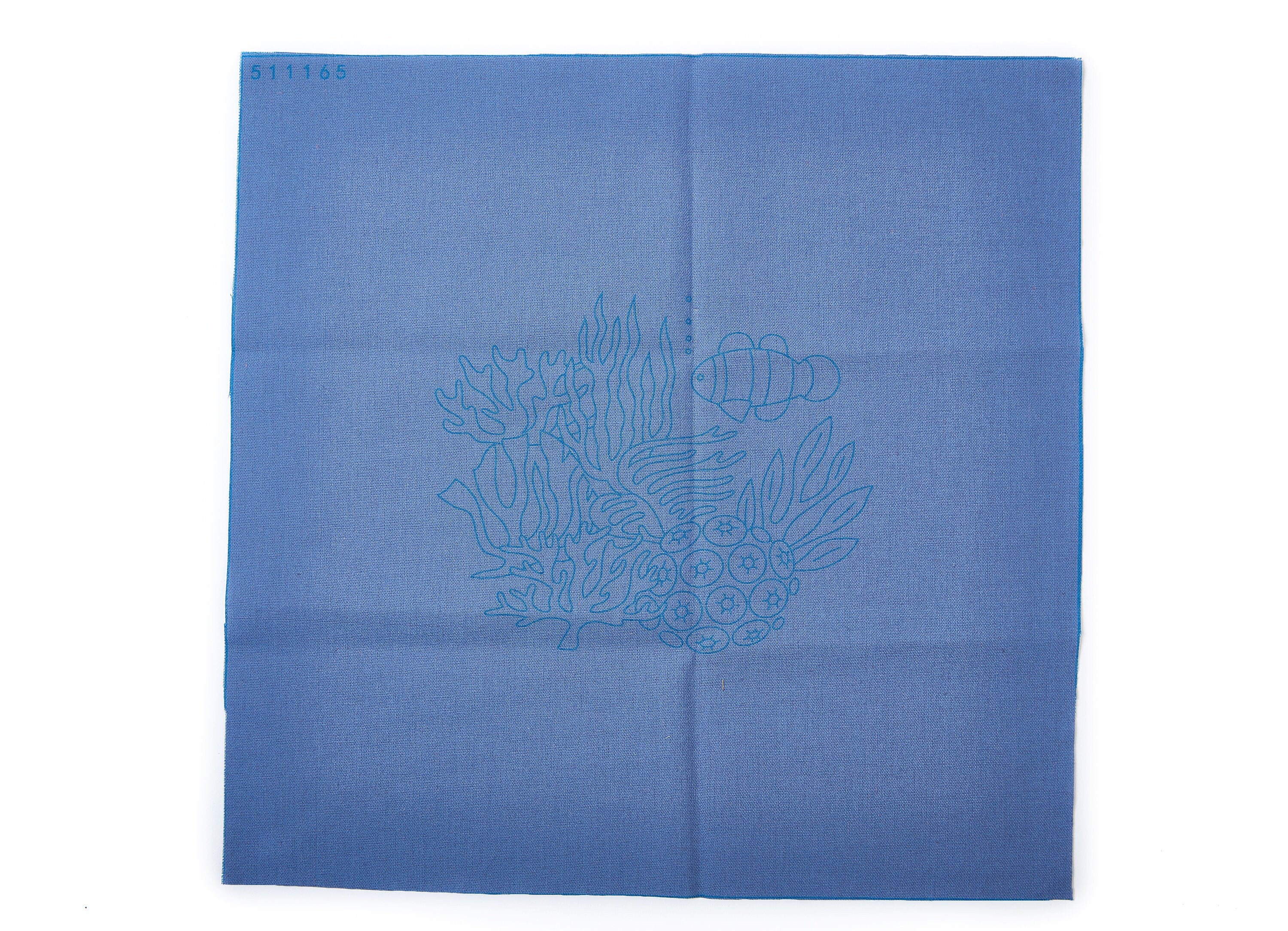 Aquarium Embroidery Kit - Hand Embroidery Kit - Embroidered Flowers - Modern Embroidery Kit - Embroidery Accessories - 140x140mm - HM511165 - DOMEDBAZAAR