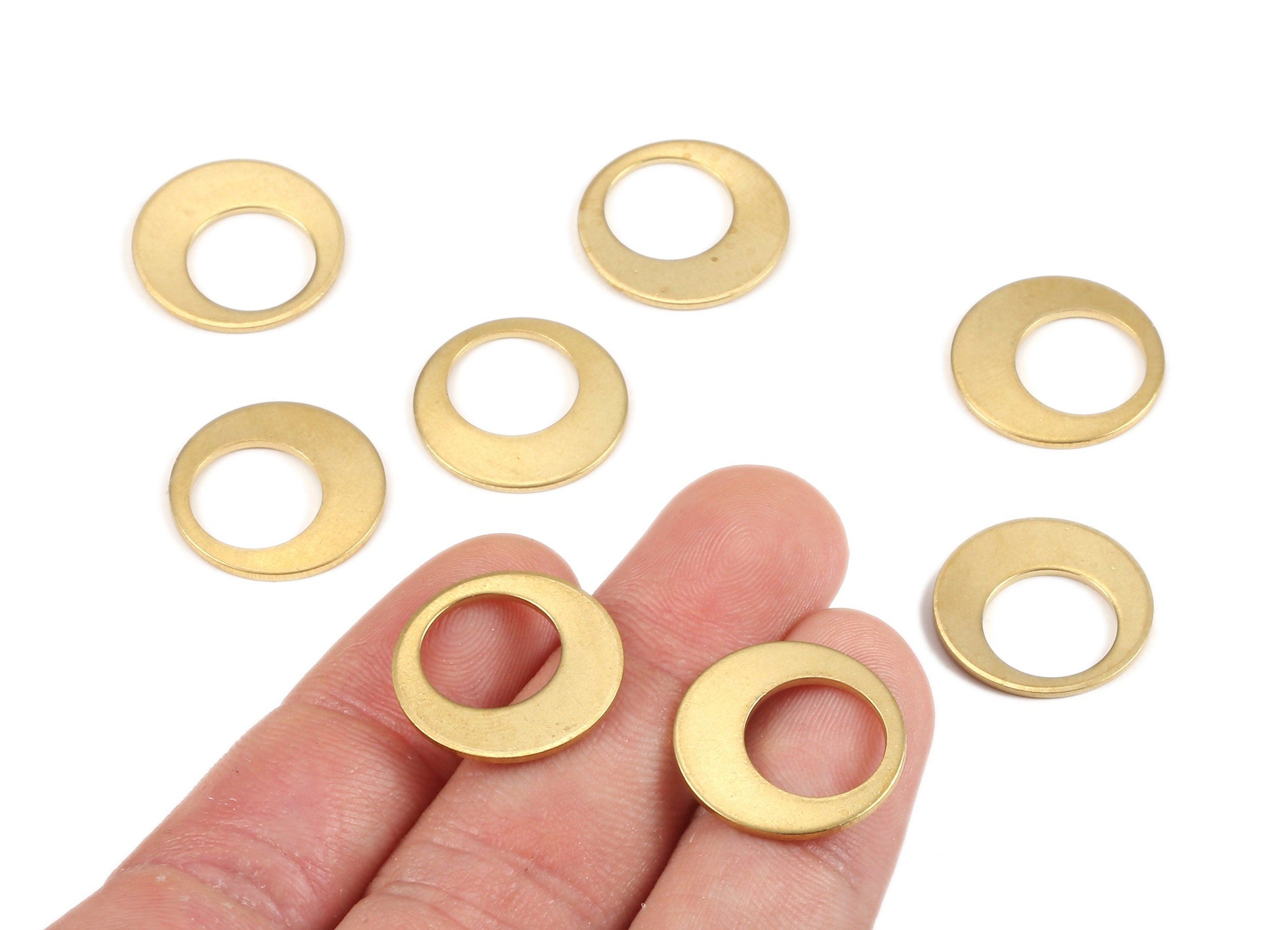 Brass Circle Charms - Raw Brass Round Earrings and Pendant - Earring Findings - Jewelry Supplies - 18.11x18.11x0.96mm - PP2178 - DOMEDBAZAAR