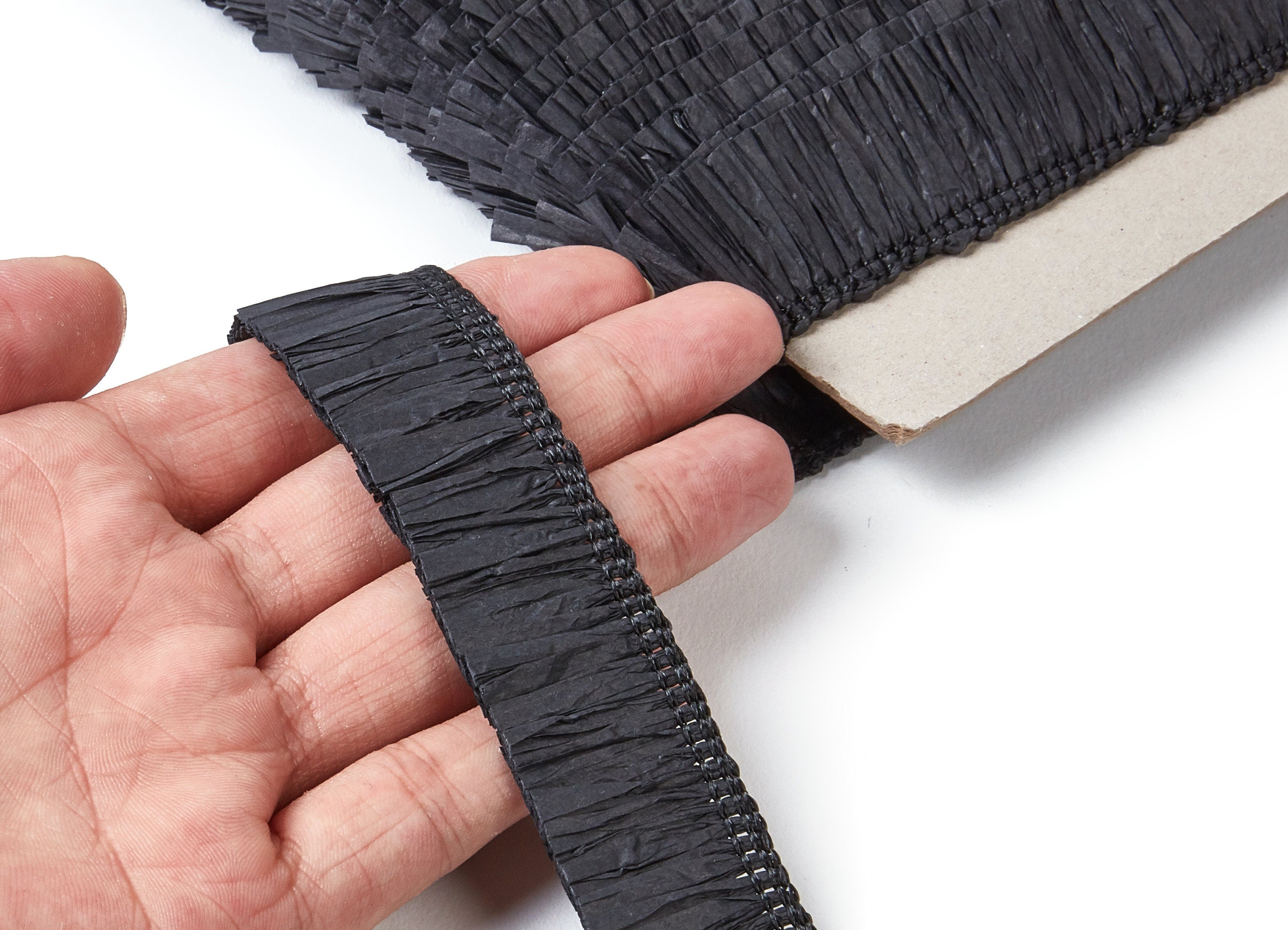 Raffia Tassels Strip - Natural Raffia Grass - Raffia Tassels Skirt - Jewelry Accessories - Earring Findings - 25x2.8mm - RS1018 - DOMEDBAZAAR