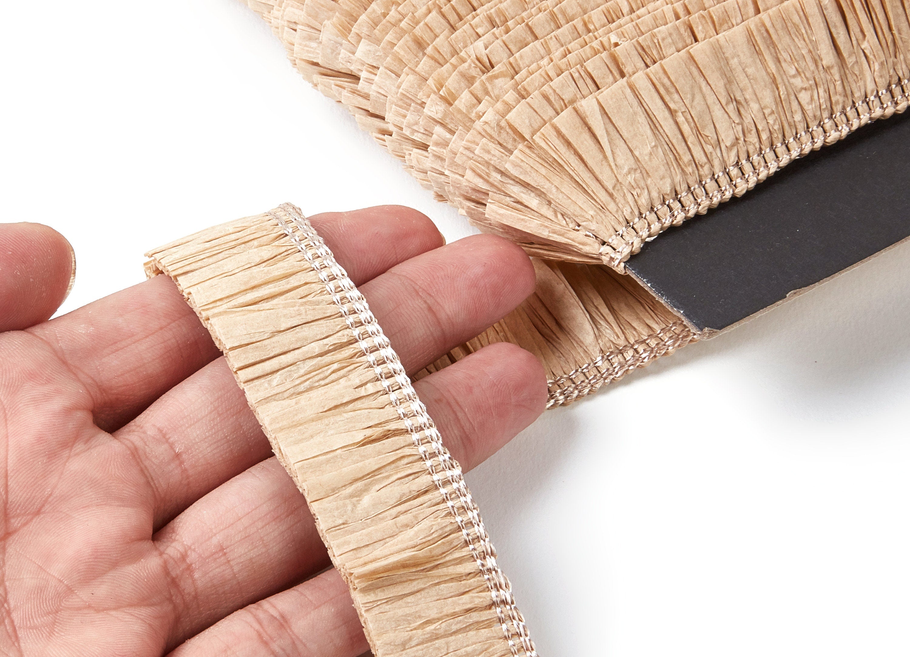 Raffia Tassels Strip - Natural Raffia Grass - Raffia Tassels Skirt - Jewelry Accessories - Earring Findings - 25x2.8mm - RS1019 - DOMEDBAZAAR