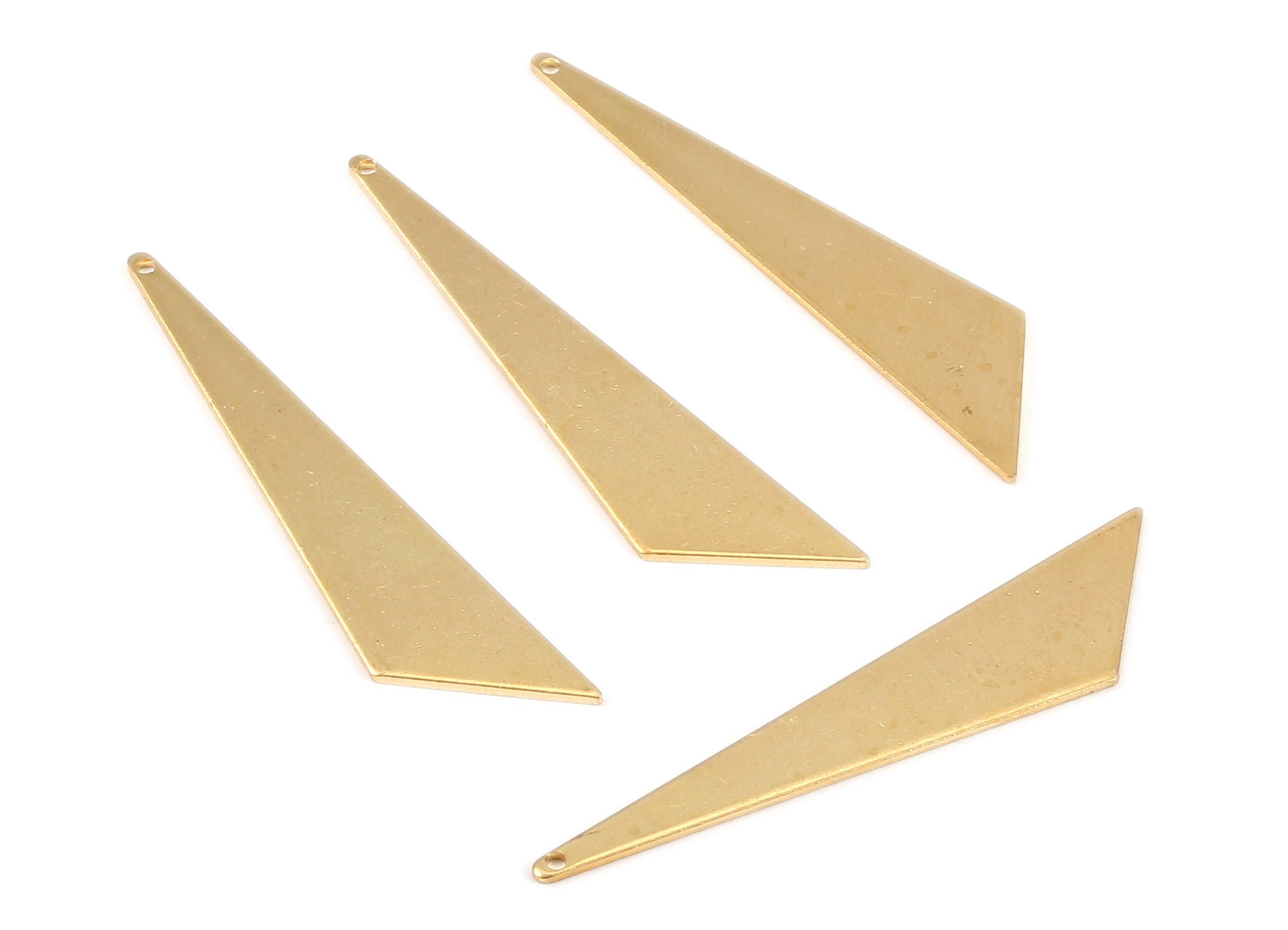 Personalized stamping blank - Brass Triangle Charms - Raw Brass Triangle Earrings and Pendant - Earring Findings - 58x12.51x0.94mm - PP2174 - DOMEDBAZAAR