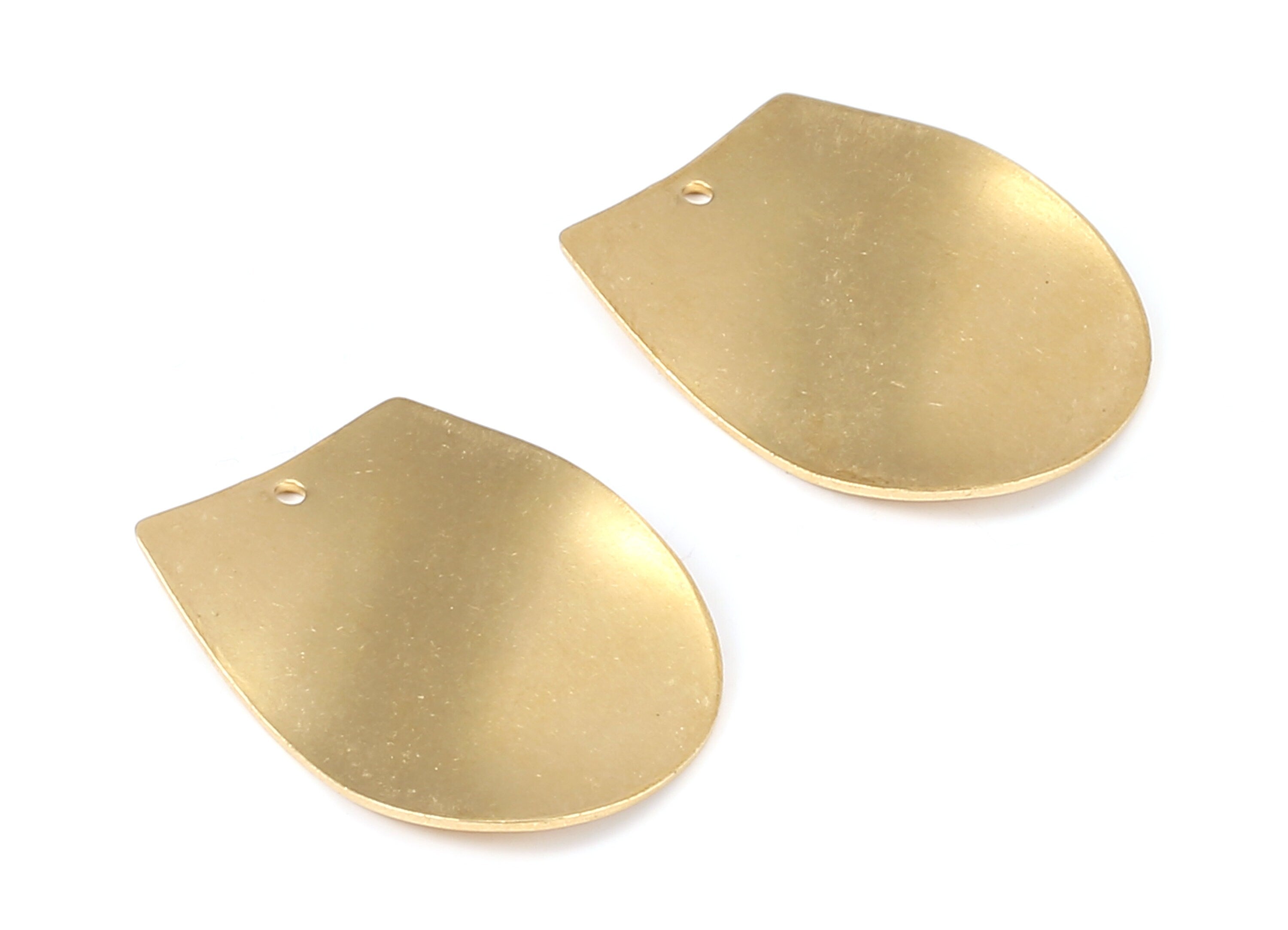 Personalized stamping blank - Brass D Charms - Raw Brass wave D Earrings and Pendant - Earring Findings - 27.03x20.97x0.97mm - PP2169 - DOMEDBAZAAR