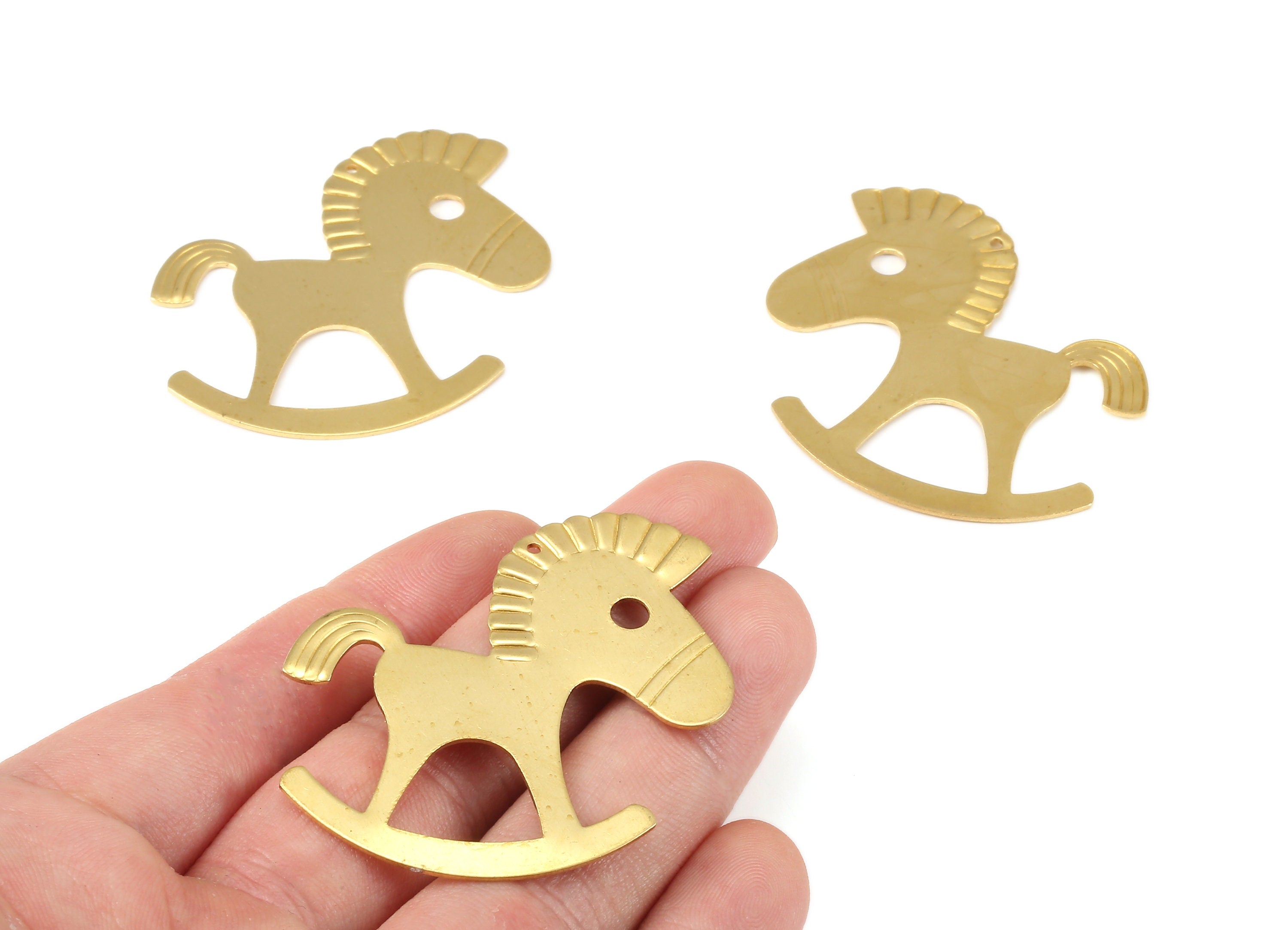 Brass Trojan Charms - Raw Brass Trojan Earrings and Pendant - Earring Findings - Jewelry Supplies - 49.21x43.84x0.77mm - PP2278 - DOMEDBAZAAR