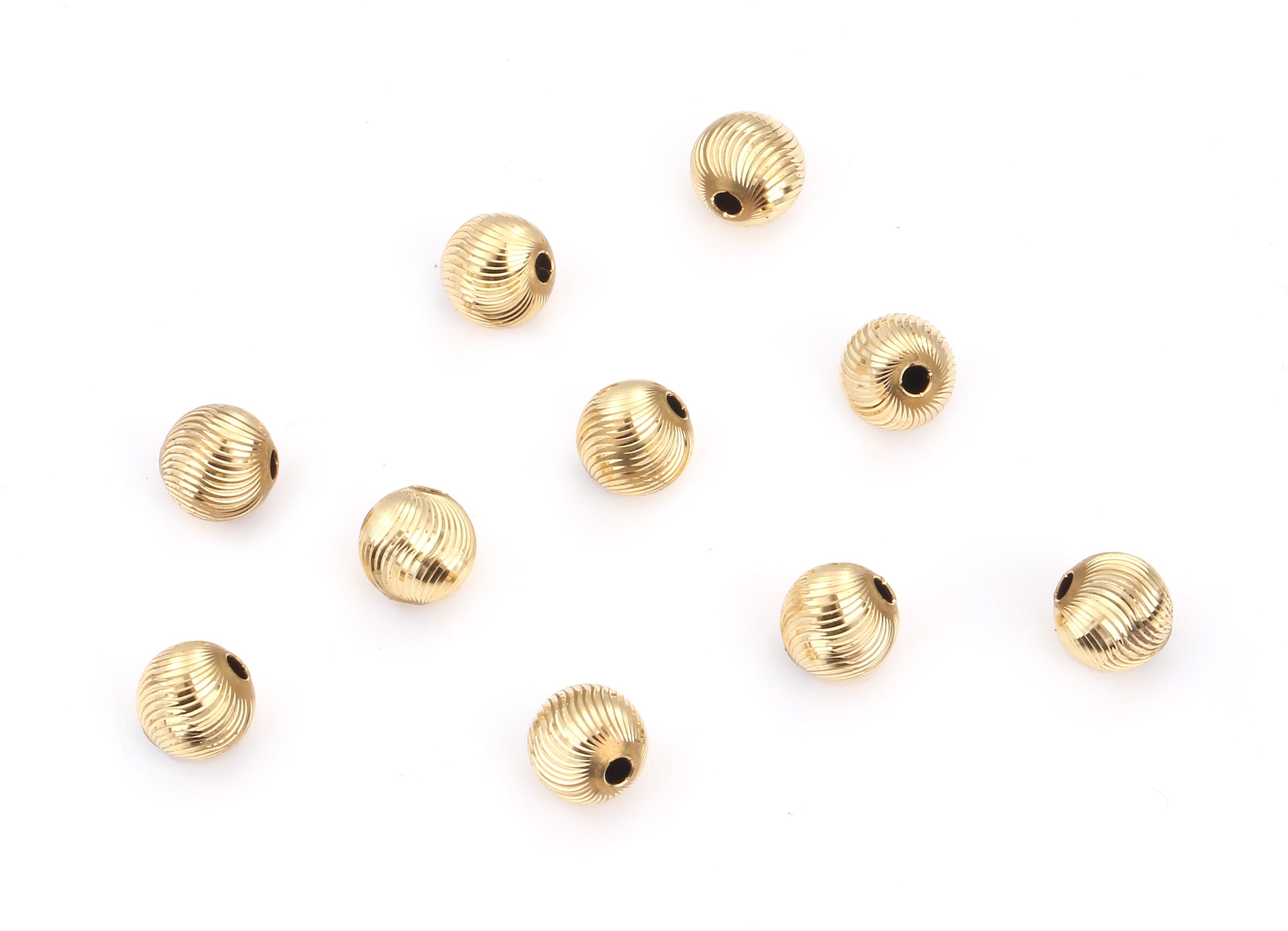 Brass Ball Charms - Raw Brass Beads Earrings and Pendant - Necklace Connectors - Jewelry Supplies - 8.12x7.89mm - PP2296 - DOMEDBAZAAR