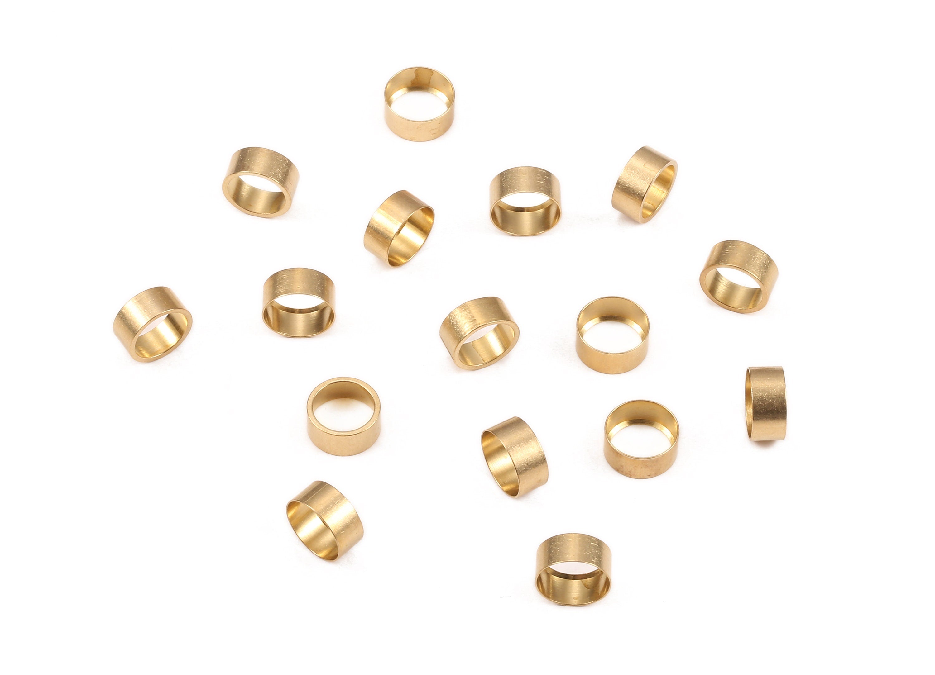 Brass Tube Beads - Raw Brass Tube Beads - Earring Findings - Jewelry Supplies - 9.02x4.21x0.77mm - PP2232 - DOMEDBAZAAR