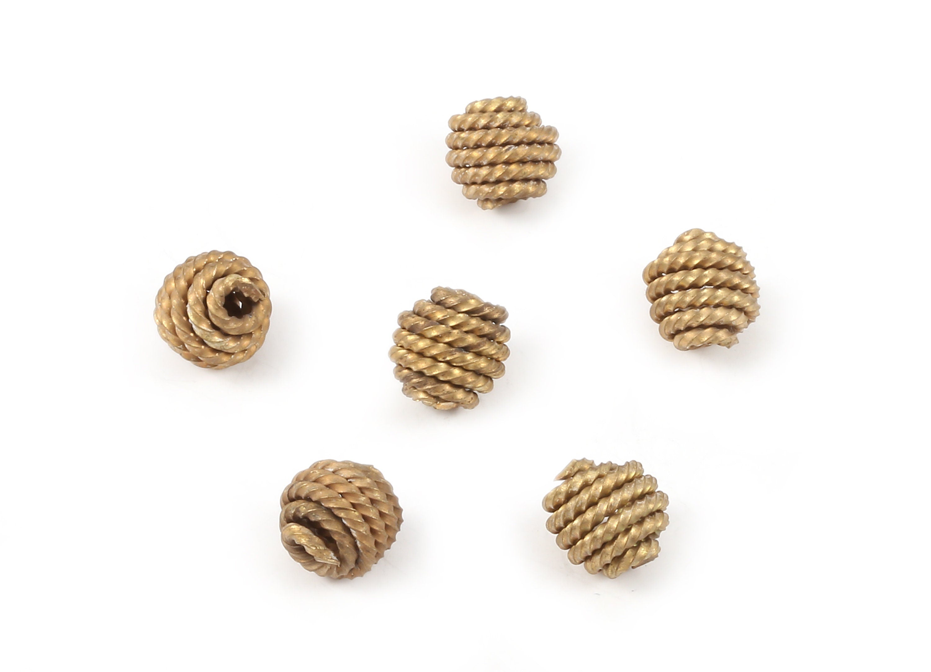 Brass Ball Charms - Raw Brass Beads Earrings and Pendant - Necklace Connectors - Jewelry Supplies - 10.09x9.54x1.52mm - PP2295 - DOMEDBAZAAR