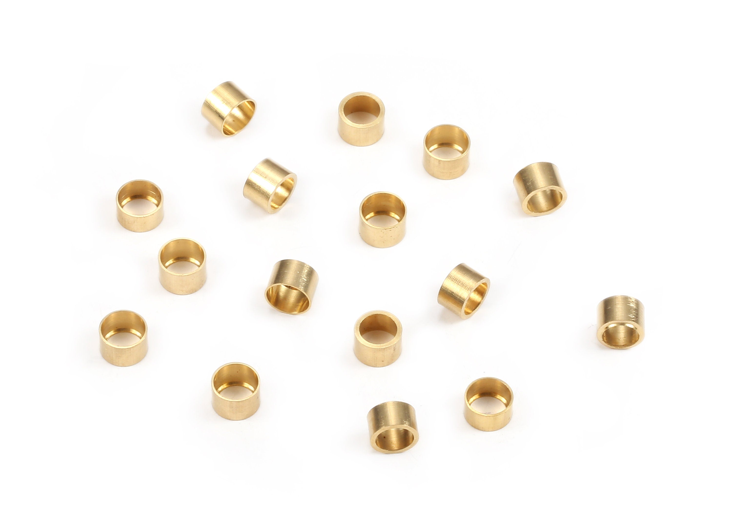 Brass Tube Beads - Raw Brass Tube Beads - Earring Findings - Jewellery Supplies - 6x3.89x0.67mm- PP2234 - DOMEDBAZAAR
