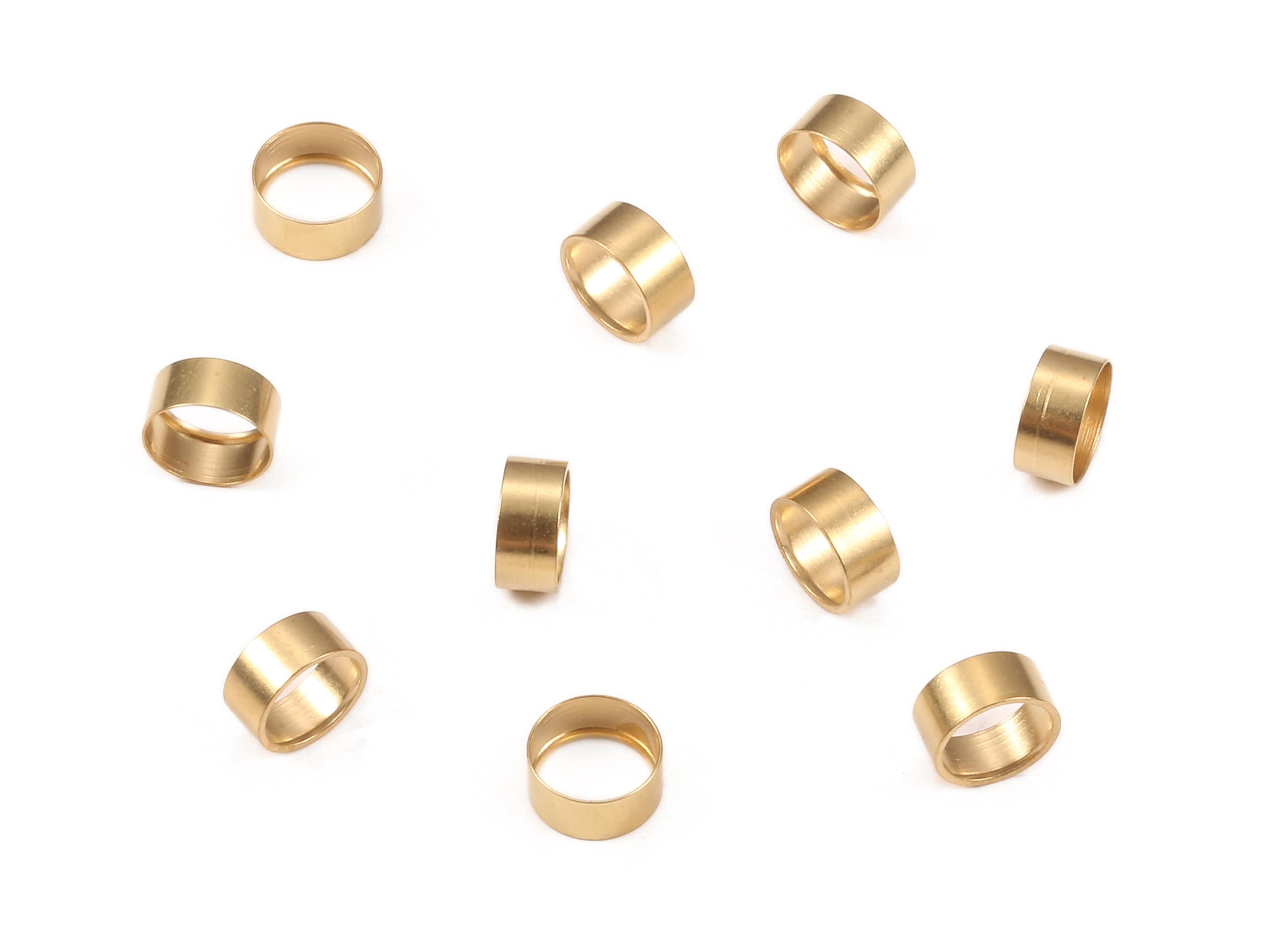 Brass Tube Beads - Raw Brass Tube Beads - Earring Findings - Jewelry Supplies - 9.05x4.22x0.65mm - PP2235 - DOMEDBAZAAR