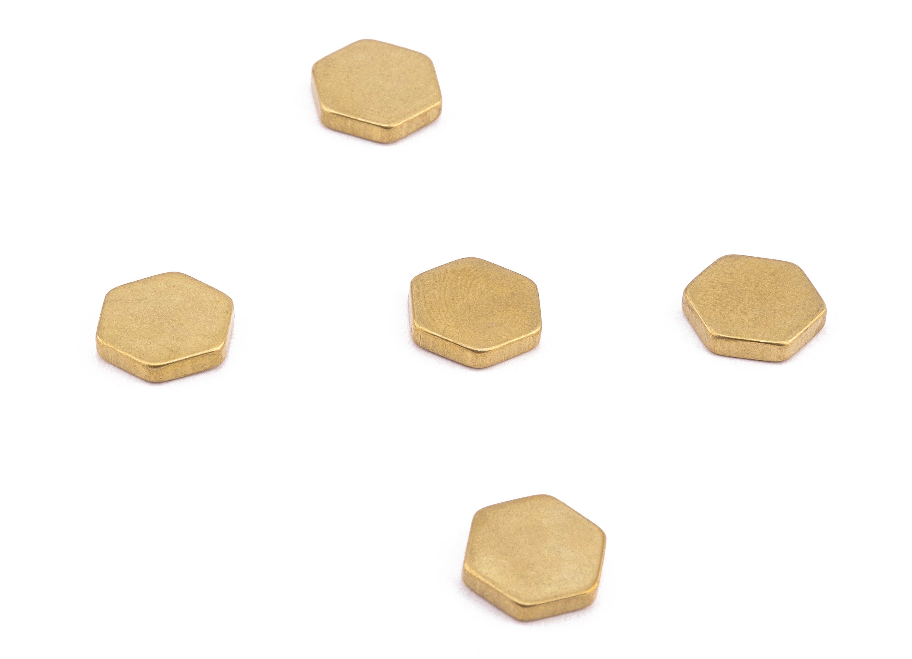 Brass Hexagon Blank - Raw Brass Hexagon Stamping Blank Earring and pendant - Jewelry Supplies - 9.91x9.91x1.96mm - PP2245 - DOMEDBAZAAR