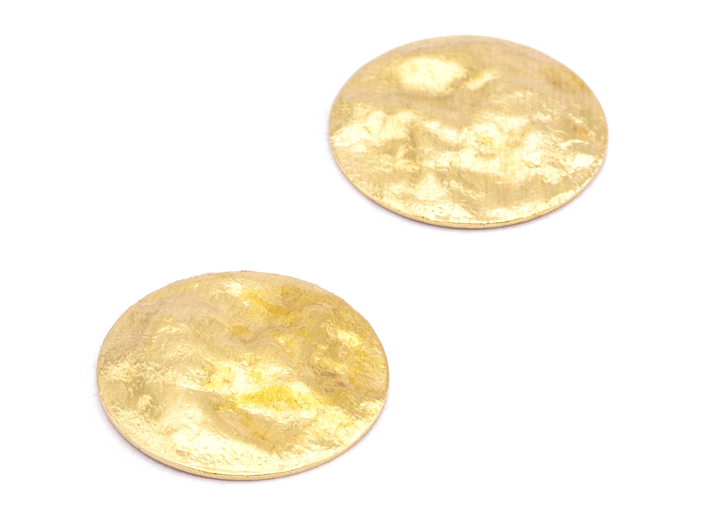 Brass Round Charms - Raw Brass Round Earrings and Pendant - Earring Findings - Jewelry Supplies - 15.02x15.02x0.6mm - PP2197 - DOMEDBAZAAR