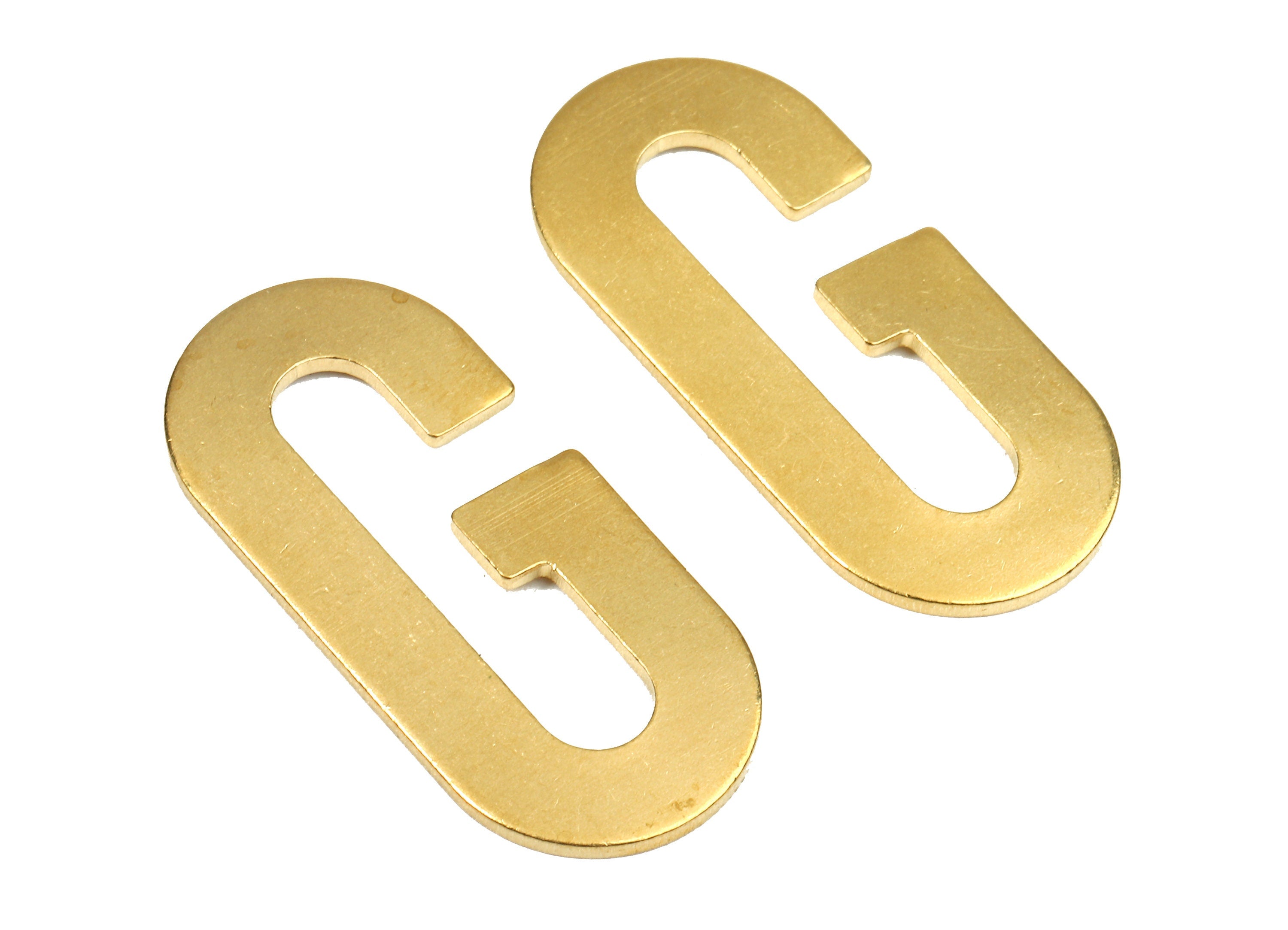 Brass G Blank - Raw Brass Letter G Blank - Brass Letter Wallart Decoration - Brass Alphabet G Blank - 30.29x13.96x1.48mm - PP2735 - DOMEDBAZAAR