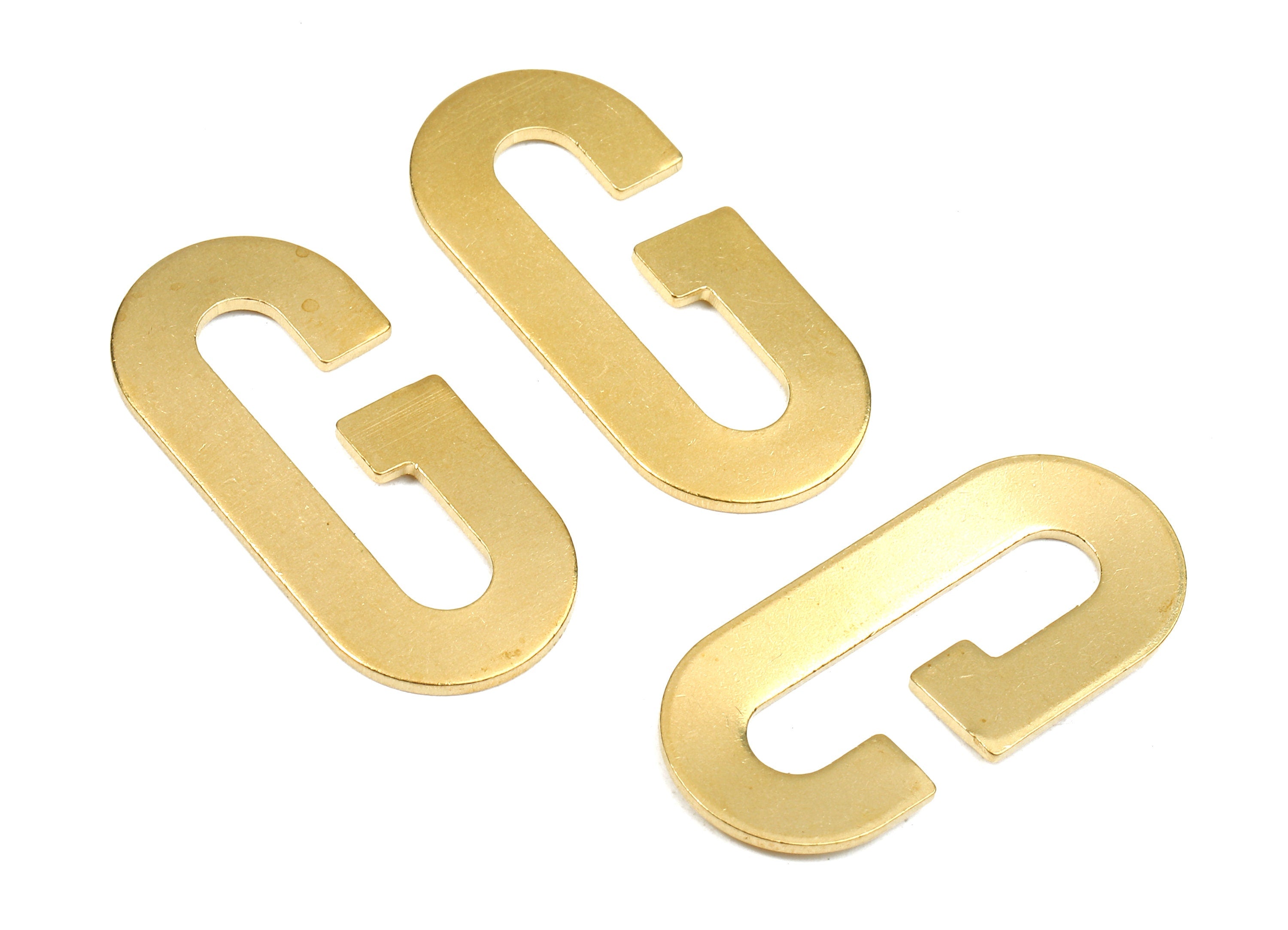 Brass G Blank - Raw Brass Letter G Blank - Brass Letter Wallart Decoration - Brass Alphabet G Blank - 30.29x13.96x1.48mm - PP2735 - DOMEDBAZAAR