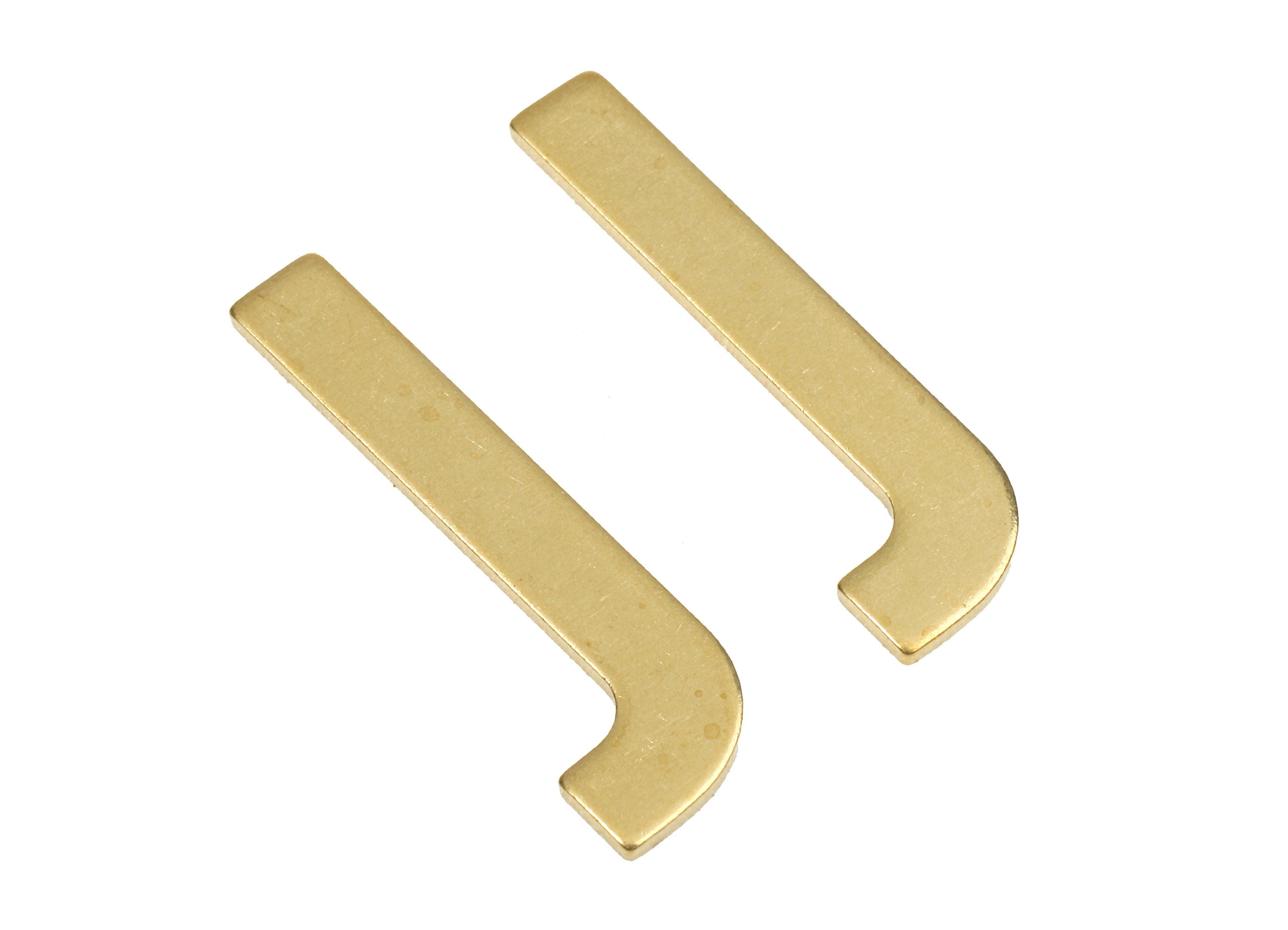 Brass J Blank - Raw Brass Letter J Blank - Brass Letter Wallart Decoration - Brass Alphabet J Blank - 30.34x8.85x1.09mm - PP2738 - DOMEDBAZAAR