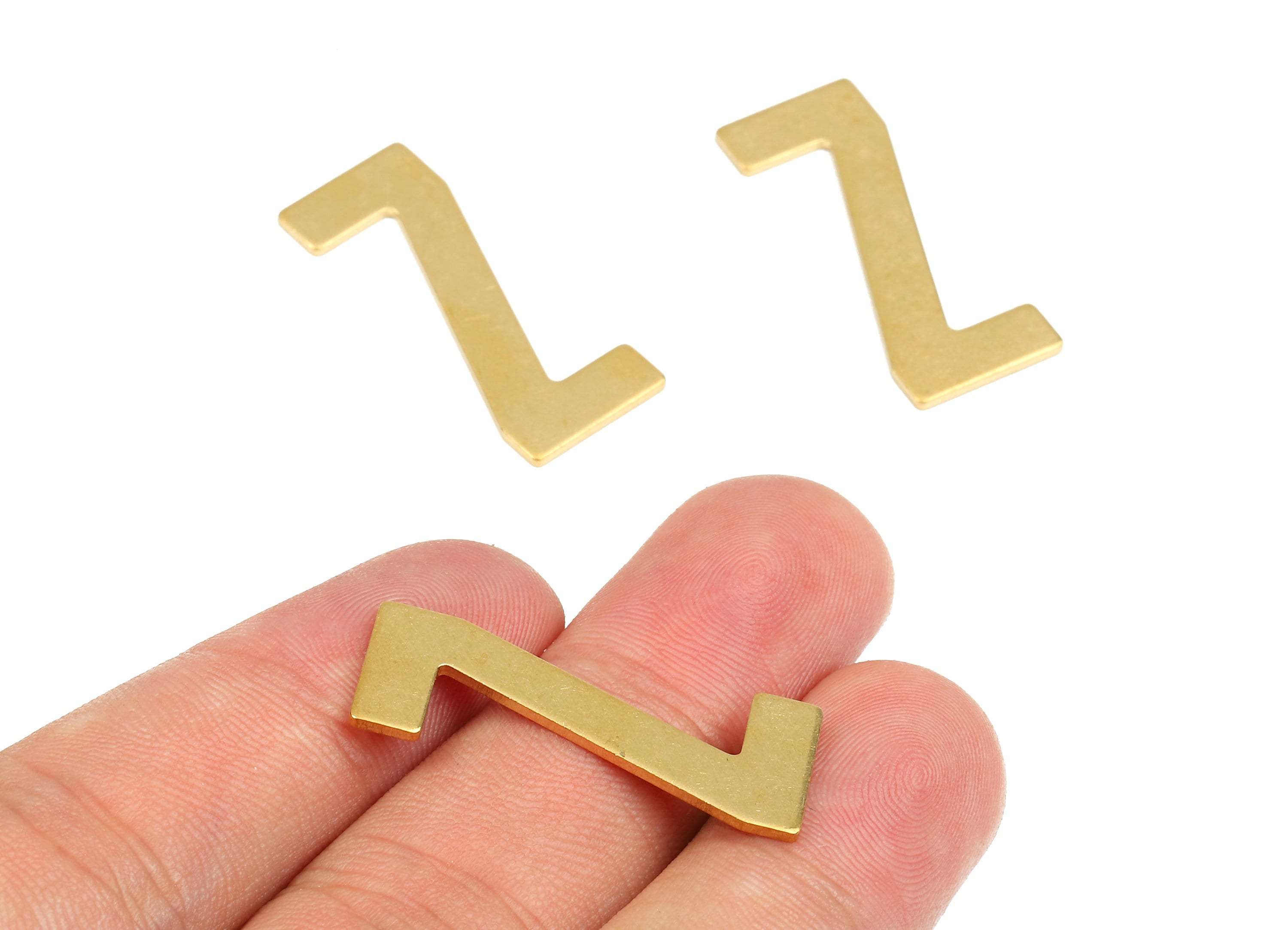Brass Z Blank - Raw Brass Letter Z Blank - Brass Letter Wallart Decoration - Brass Alphabet Z Blank - 29.99x12.76x1.09mm - PP2754 - DOMEDBAZAAR