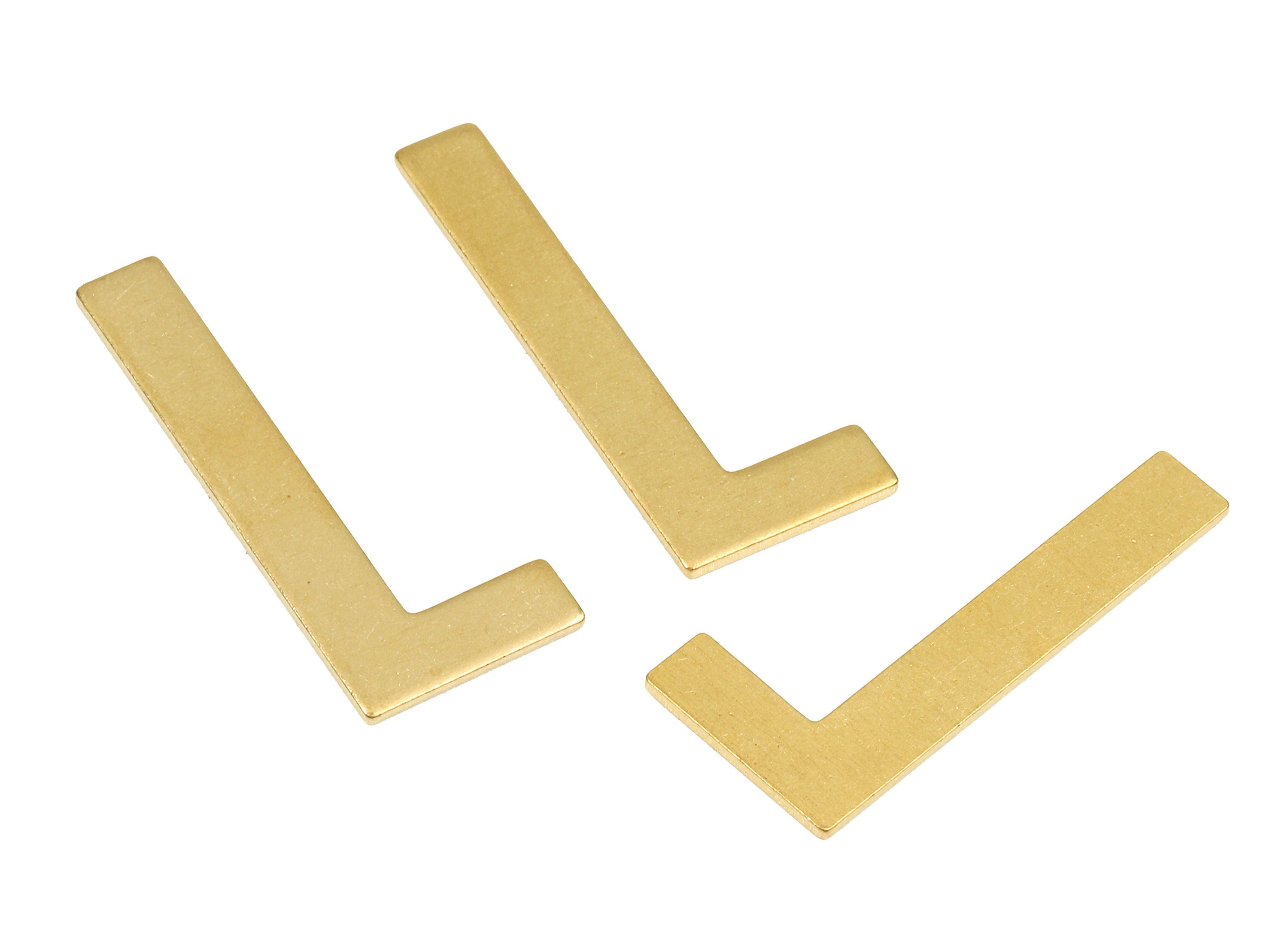 Brass L Blank - Raw Brass Letter L Blank - Brass Letter Wallart Decoration - Brass Alphabet L Blank - 30.19x12.86x1.32mm - PP2740 - DOMEDBAZAAR
