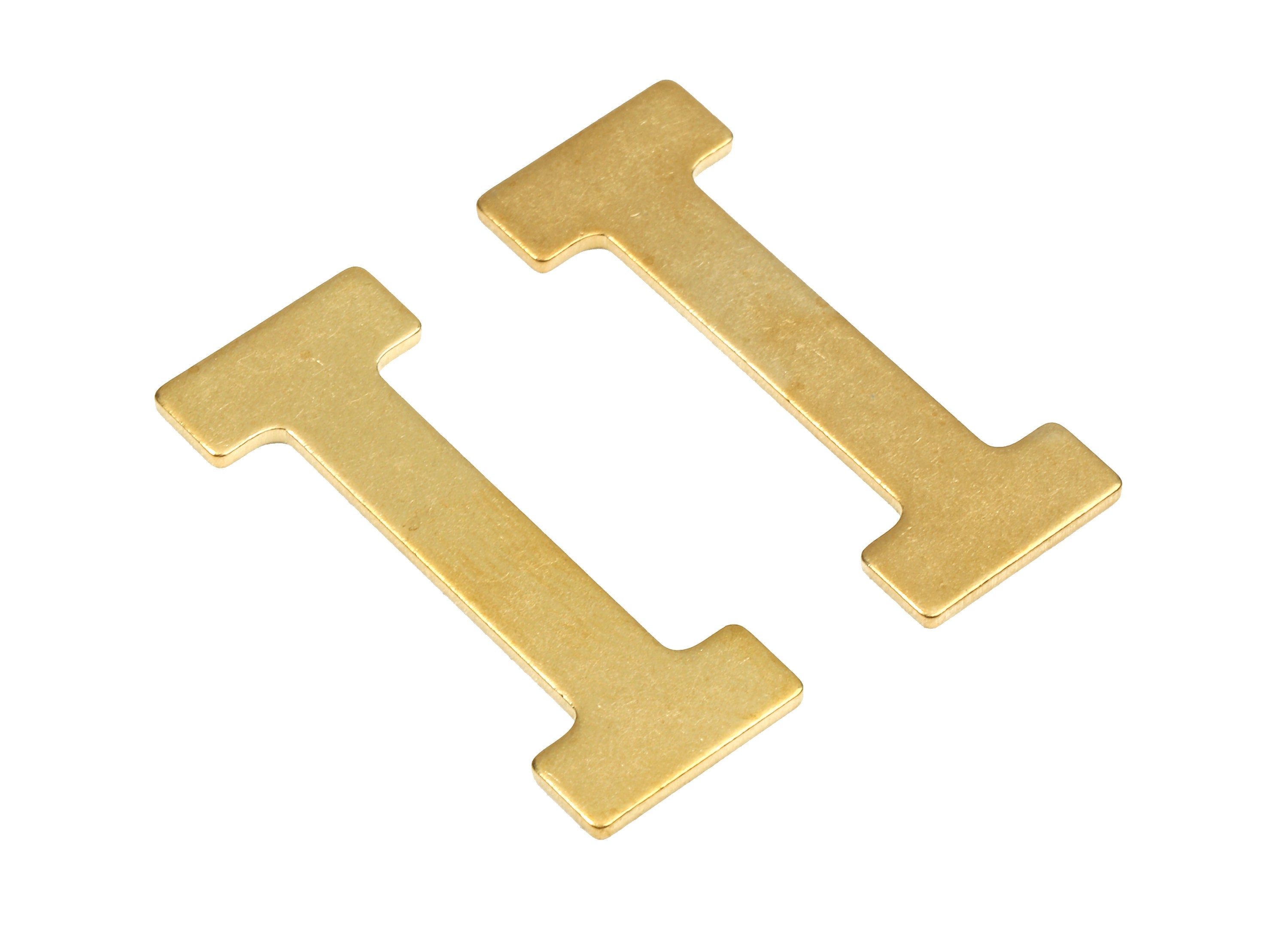 Brass I Blank - Raw Brass Letter I Blank - Brass Letter Wallart Decoration - Brass Alphabet V Blank - 30x11.86x1.13mm - PP2737 - DOMEDBAZAAR