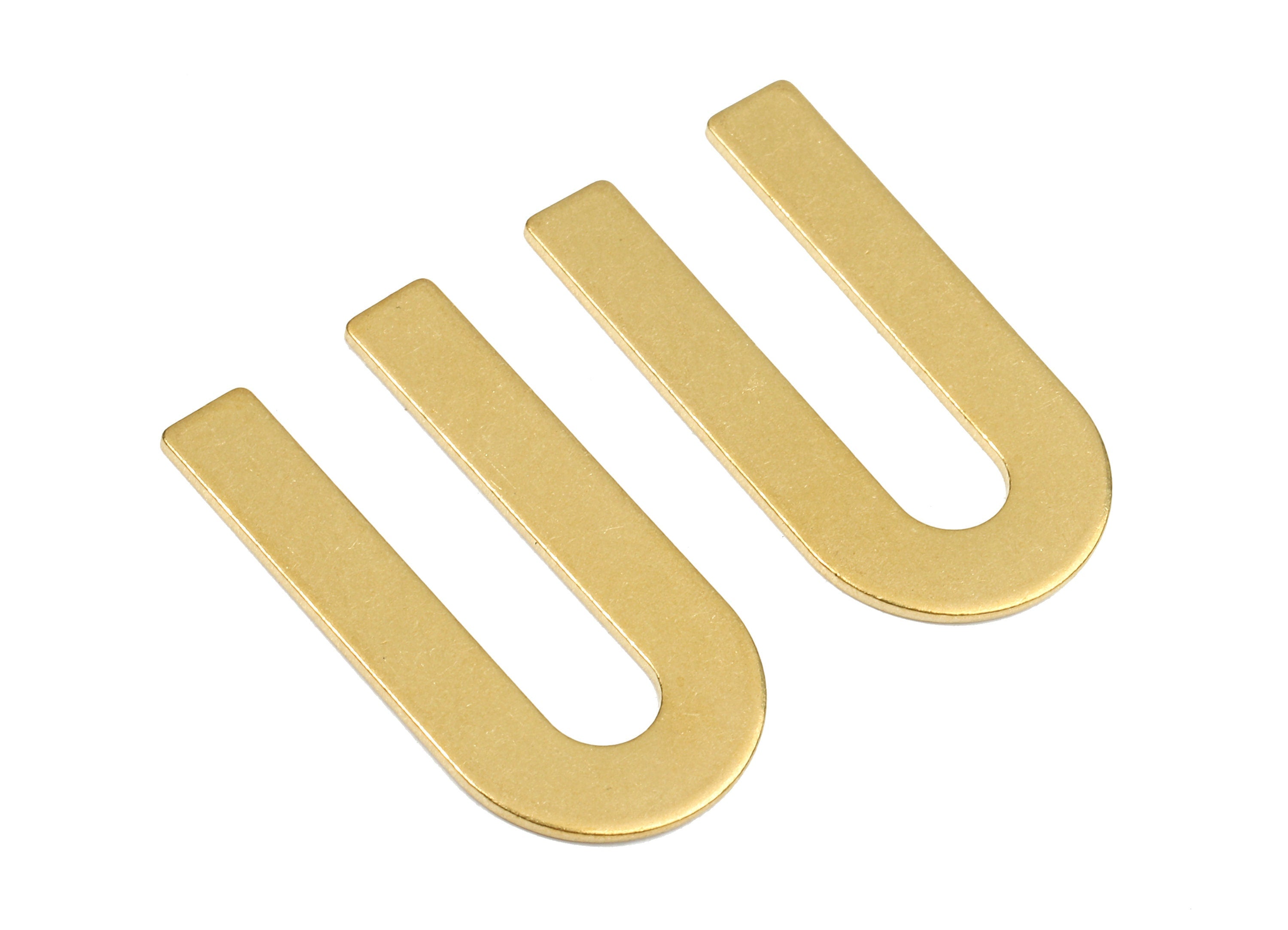 Brass U Blank - Raw Brass Letter U Blank - Brass Letter Wallart Decoration - Brass Alphabet U Blank - 30.46x15.77x1.27mm - PP2749 - DOMEDBAZAAR