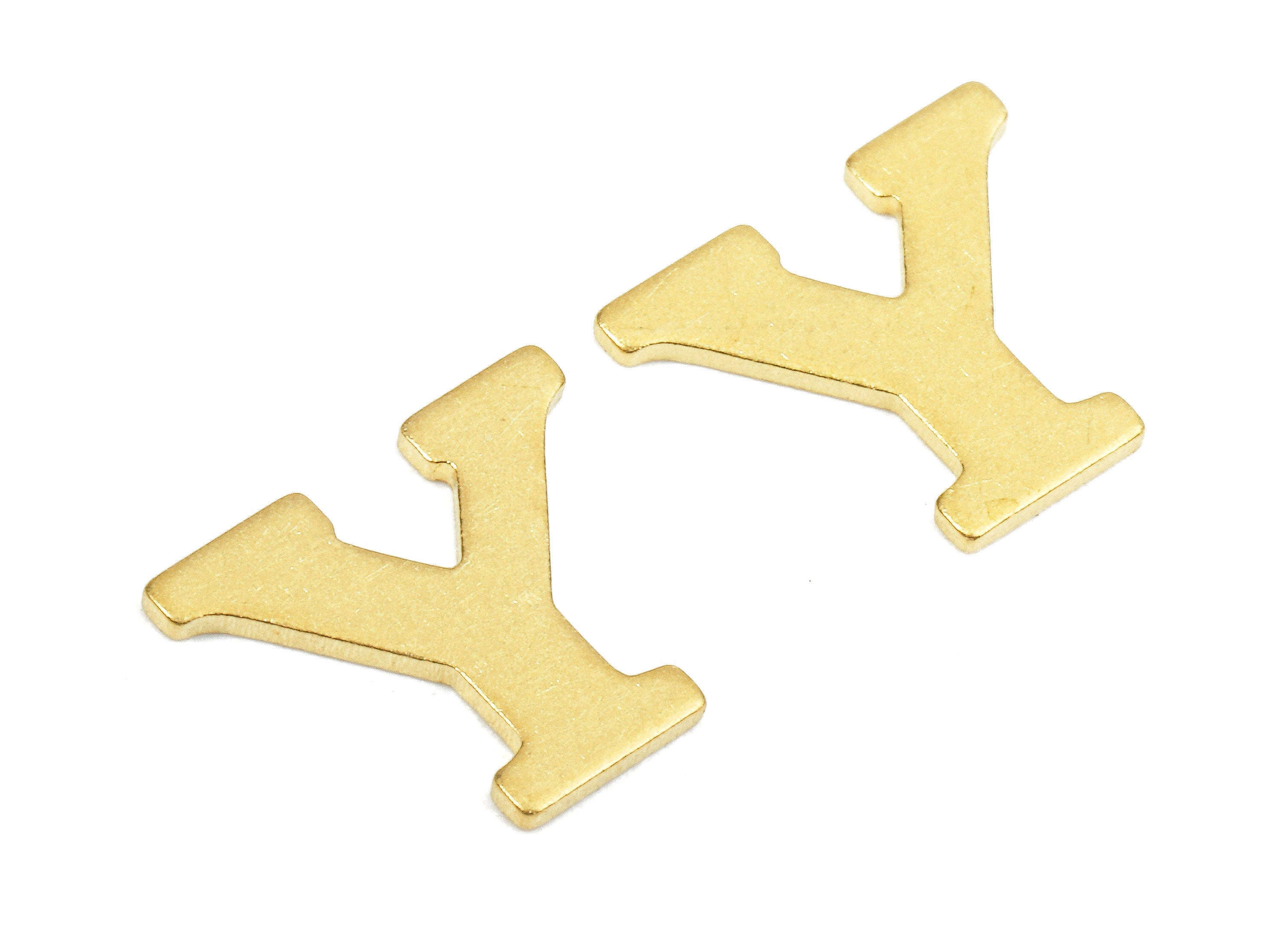 Brass Y Blank - Raw Brass Letter Y Blank - Brass Letter Wallart Decoration - Brass Alphabet Y Blank - 10.92x9.38x0.85mm - PP2779 - DOMEDBAZAAR