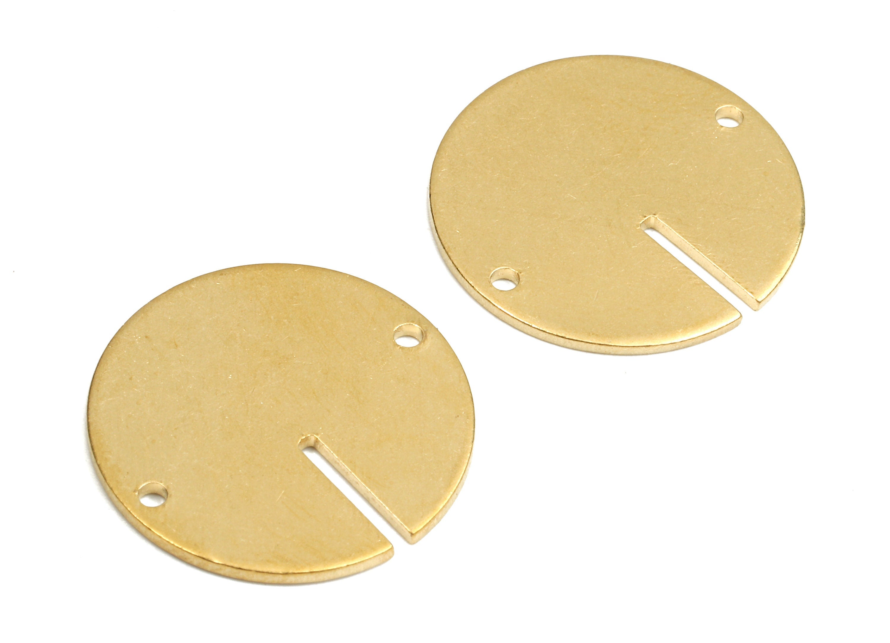 Personalized stamping blank - Brass Round Connectors - Raw Brass Round Pendant and Necklace - Brass Connector Charms - 20.12x1.11mm - PP2626 - DOMEDBAZAAR