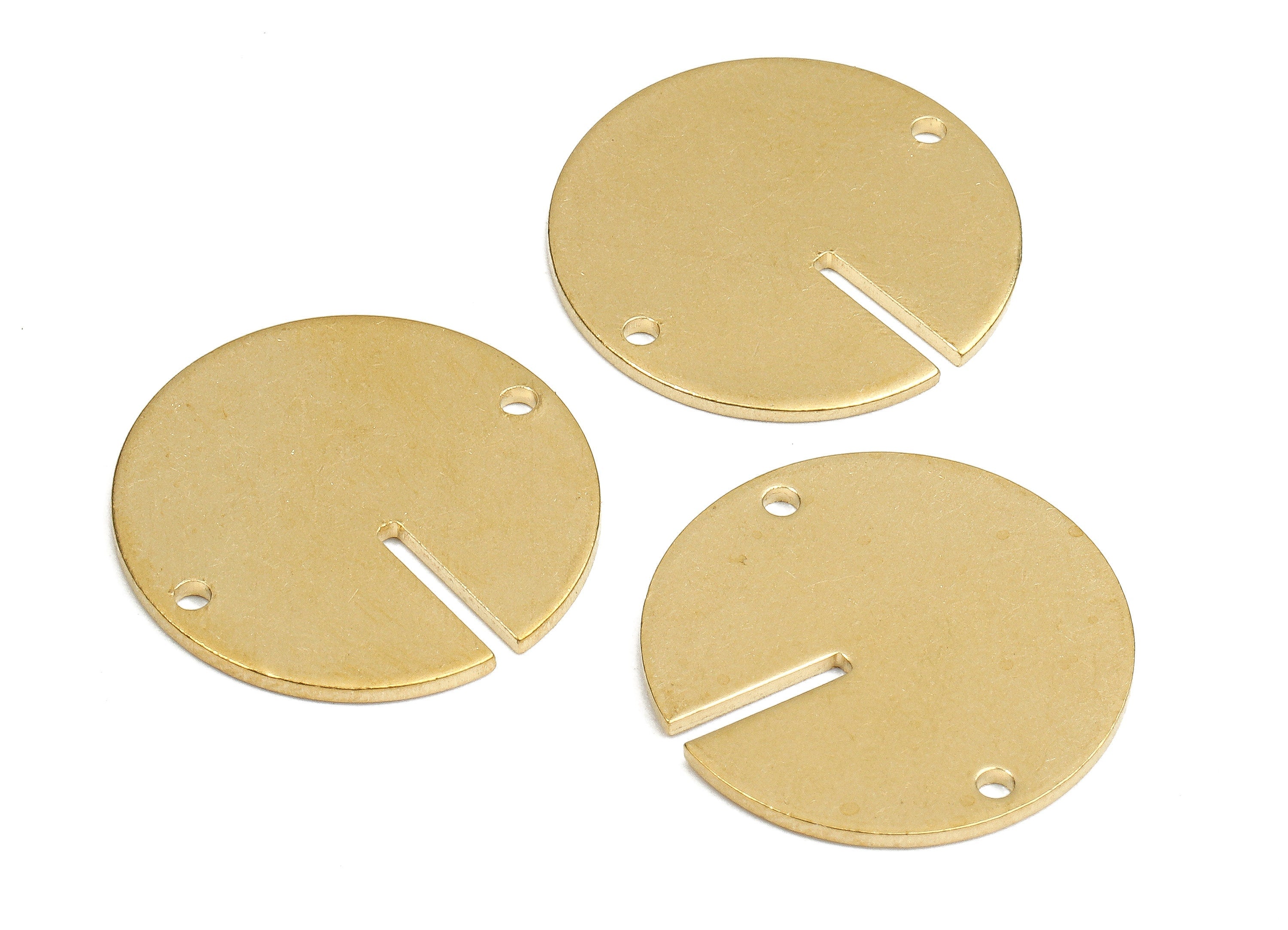 Personalized stamping blank - Brass Round Connectors - Raw Brass Round Pendant and Necklace - Brass Connector Charms - 20.12x1.11mm - PP2626 - DOMEDBAZAAR