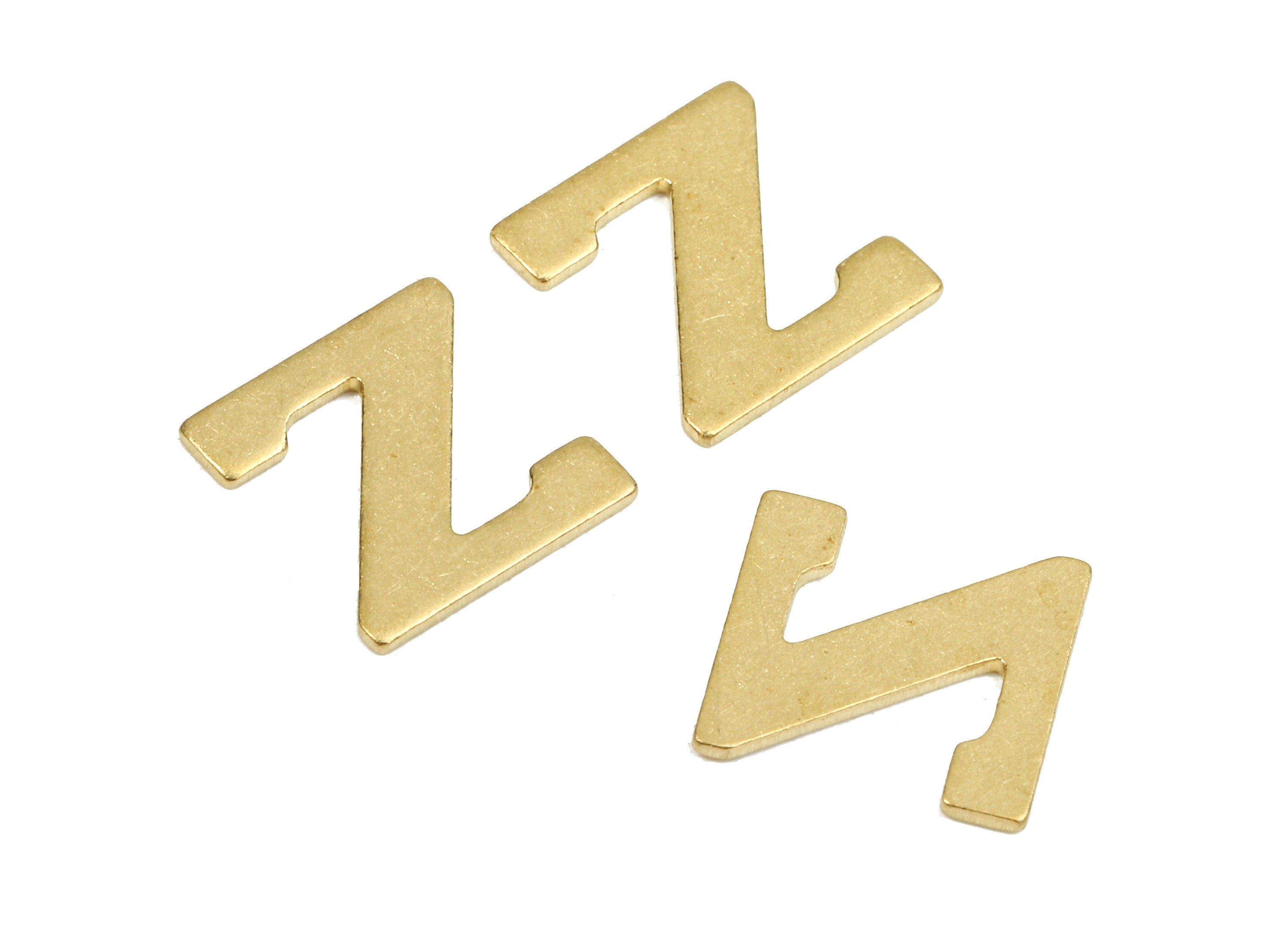 Brass Z Blank - Raw Brass Letter Z Blank - Brass Letter Wallart Decoration - Brass Alphabet Z Blank - 9.63x9.63x0.91mm - PP2780 - DOMEDBAZAAR