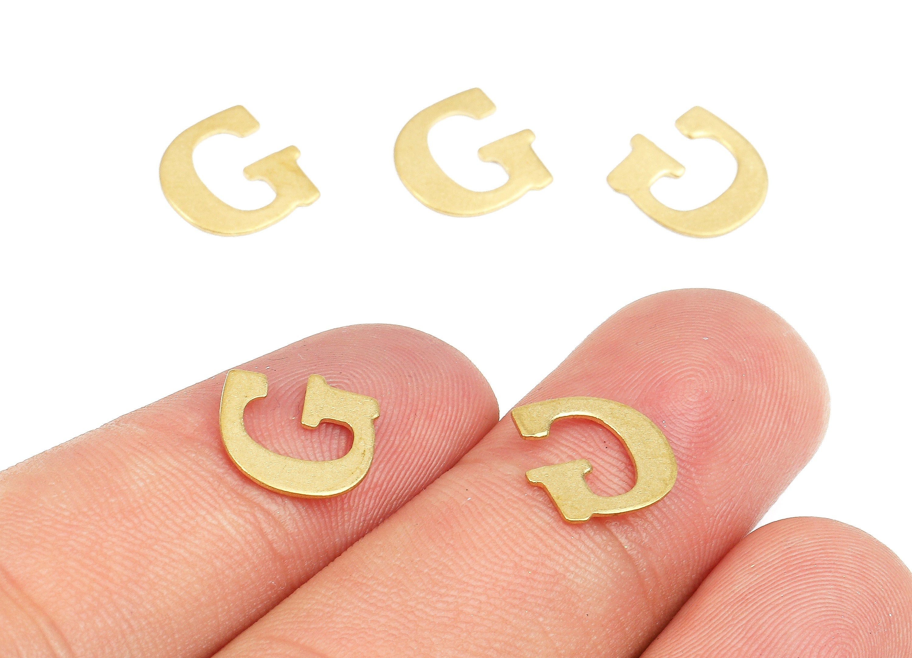 Brass G Blank - Raw Brass Letter G Blank - Brass Letter Wallart Decoration - Brass Alphabet G Blank - 9.92x9.75x0.79mm - PP2761 - DOMEDBAZAAR