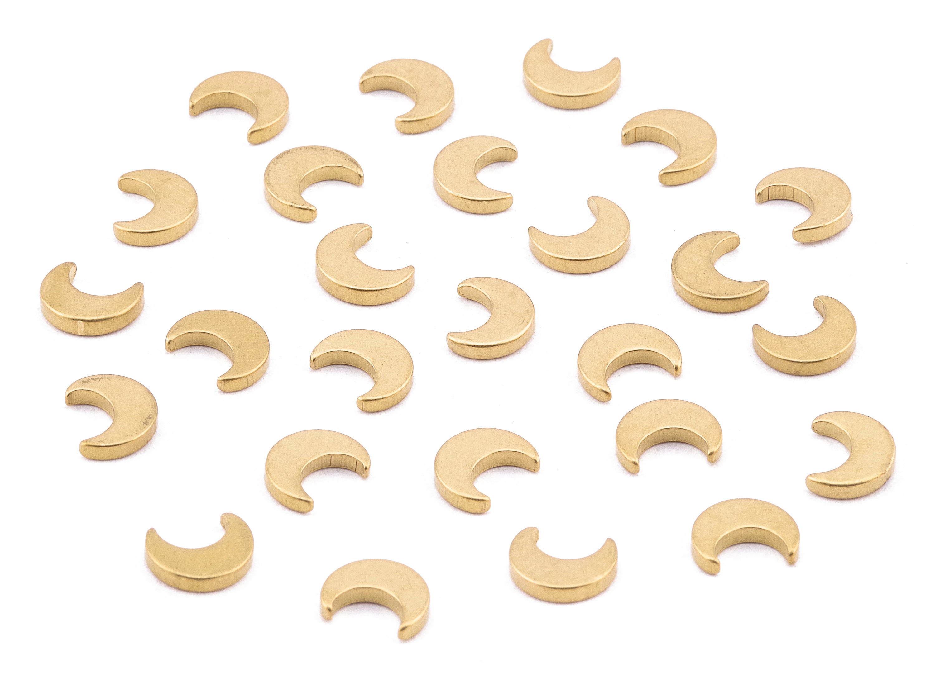 Brass Moon Blank - Raw Brass Moon Blank Stamping Blank Earring and pendant - Jewelry Supplies - 7.08x5.78x1.48mm - PP2211 - DOMEDBAZAAR
