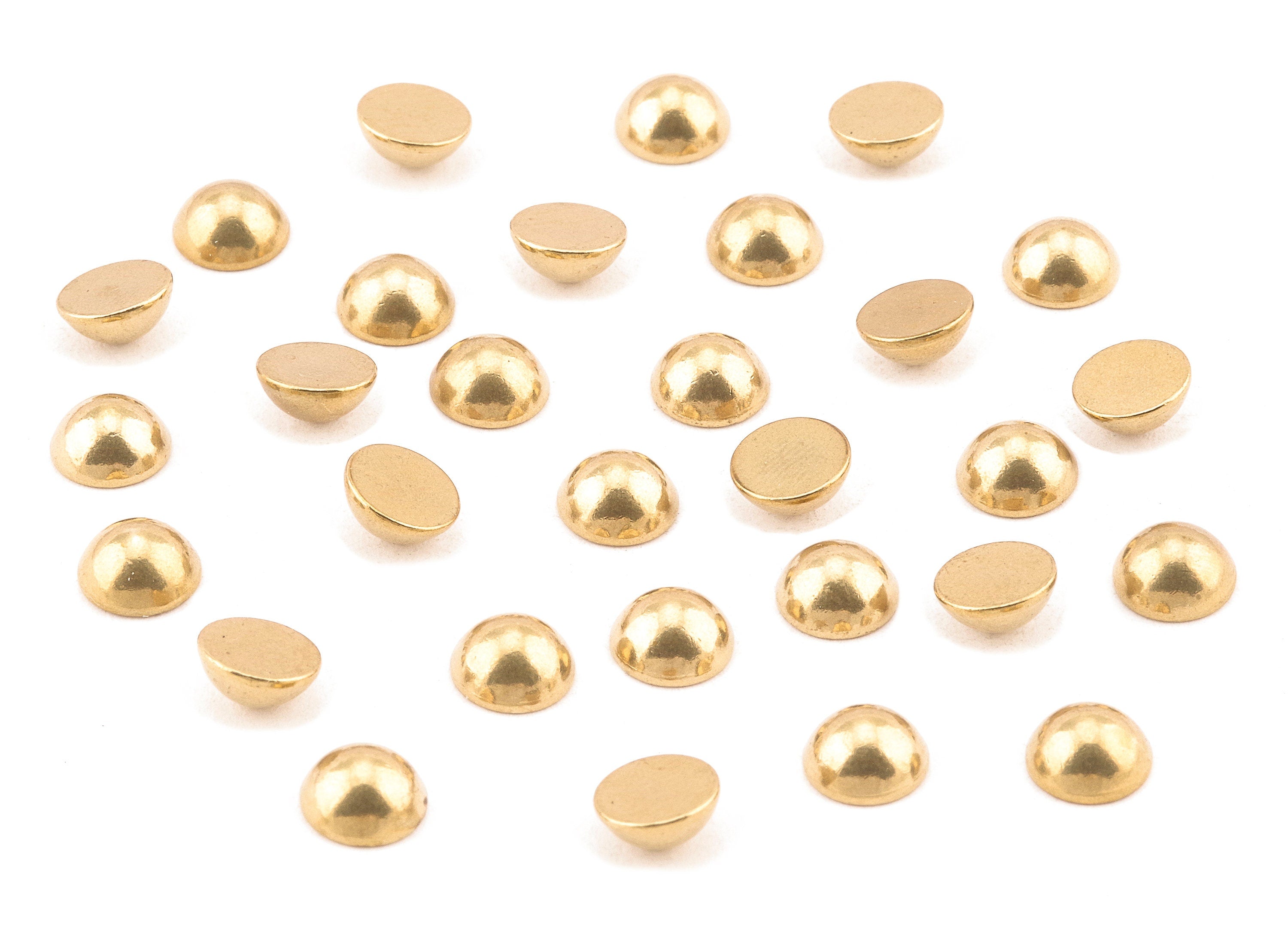 Brass Cabochon Round Tag - Raw Brass Cabochon Round Tag Stamping Blank Earring and pendant - Jewelry Supplies - 5.97x2.91x2.91mm - PP2217 - DOMEDBAZAAR