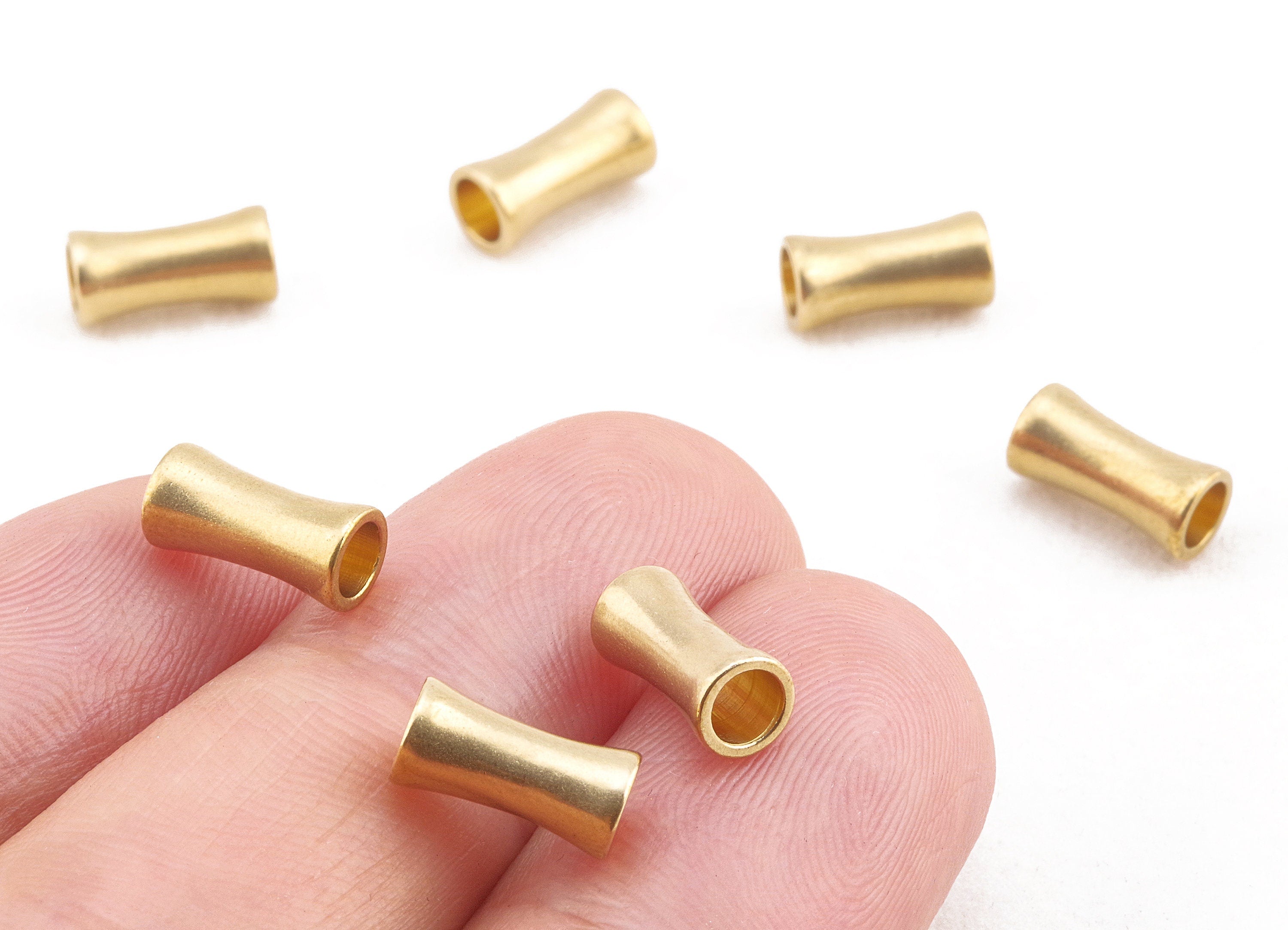Brass Connector Spacer Beads - Raw Brass Connector Spacer Beads - Spacer Connectors - Jewelry Supplies - 10.01x4.95mm - PP2275 - DOMEDBAZAAR