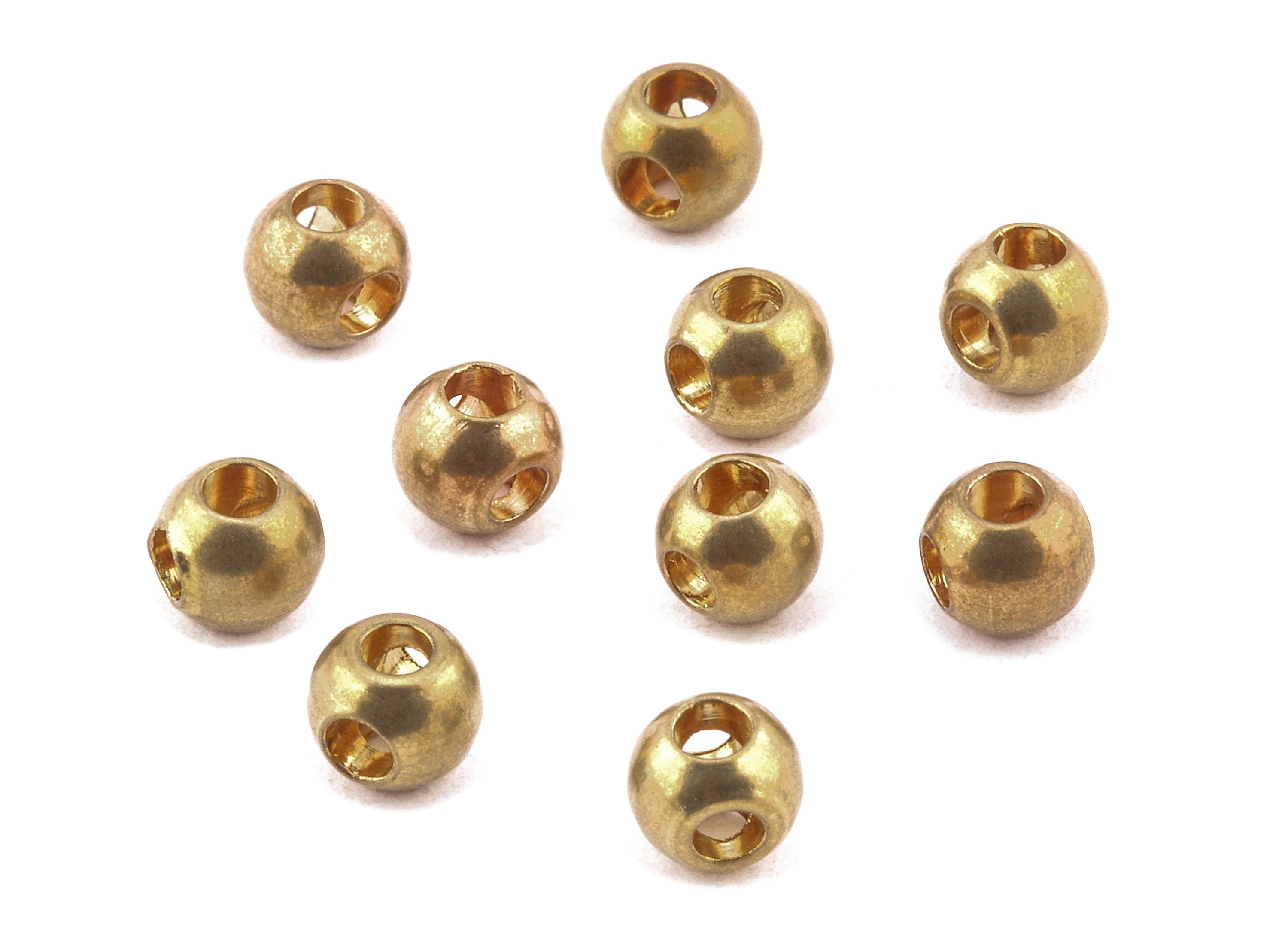 Brass Ball Spacer Beads - Raw Brass Ball Spacer Beads - Necklace Beads - Earring Findings - Jewelry Supplies - 5.88x5.88mm - PP2240 - DOMEDBAZAAR