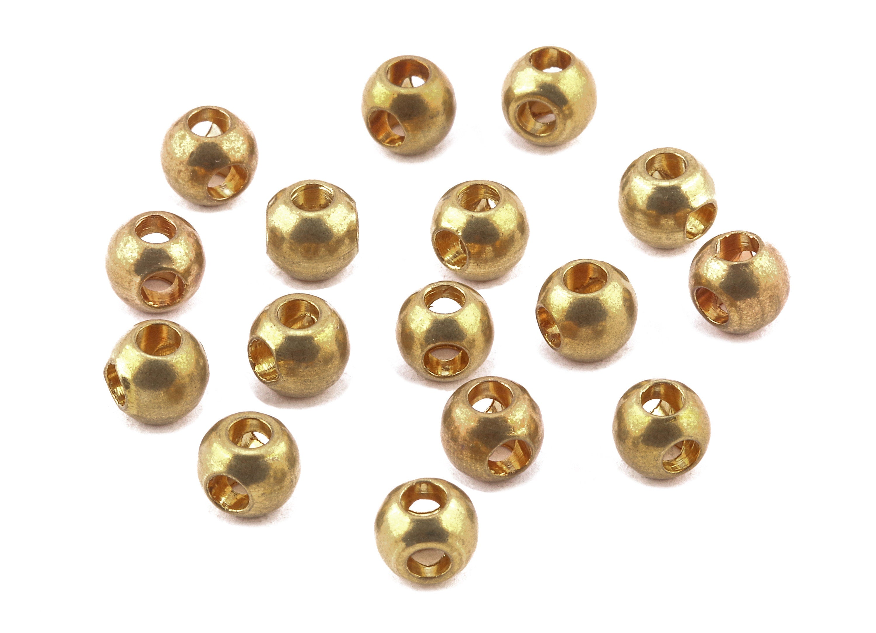 Brass Ball Spacer Beads - Raw Brass Ball Spacer Beads - Necklace Beads - Earring Findings - Jewelry Supplies - 5.88x5.88mm - PP2240 - DOMEDBAZAAR