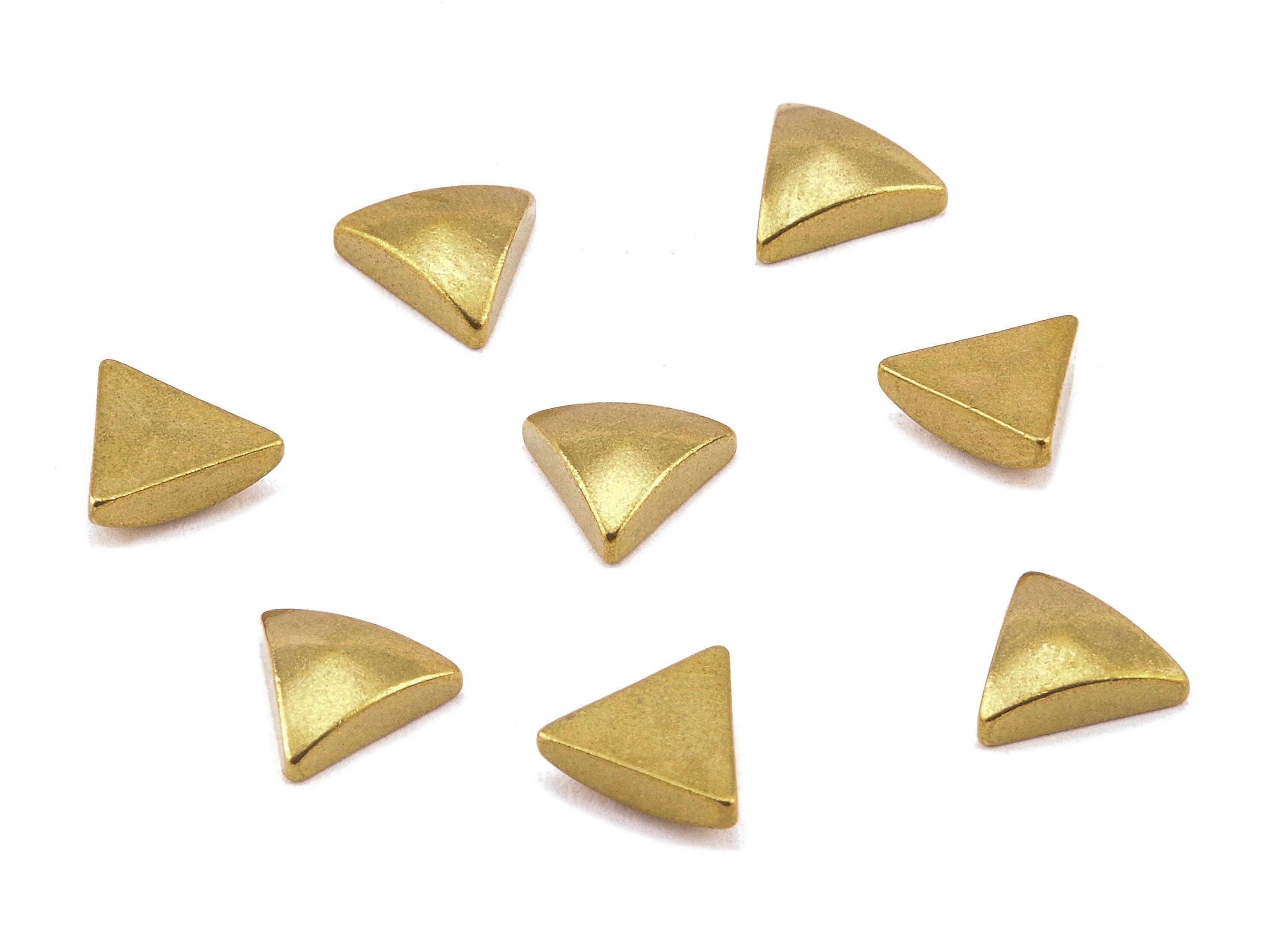 Brass Cabochon Triangle Tag - Raw Brass Stamping Blank Earring and pendant - Jewelry Supplies - 7.94x7.94x3.1mm - PP2257 - DOMEDBAZAAR