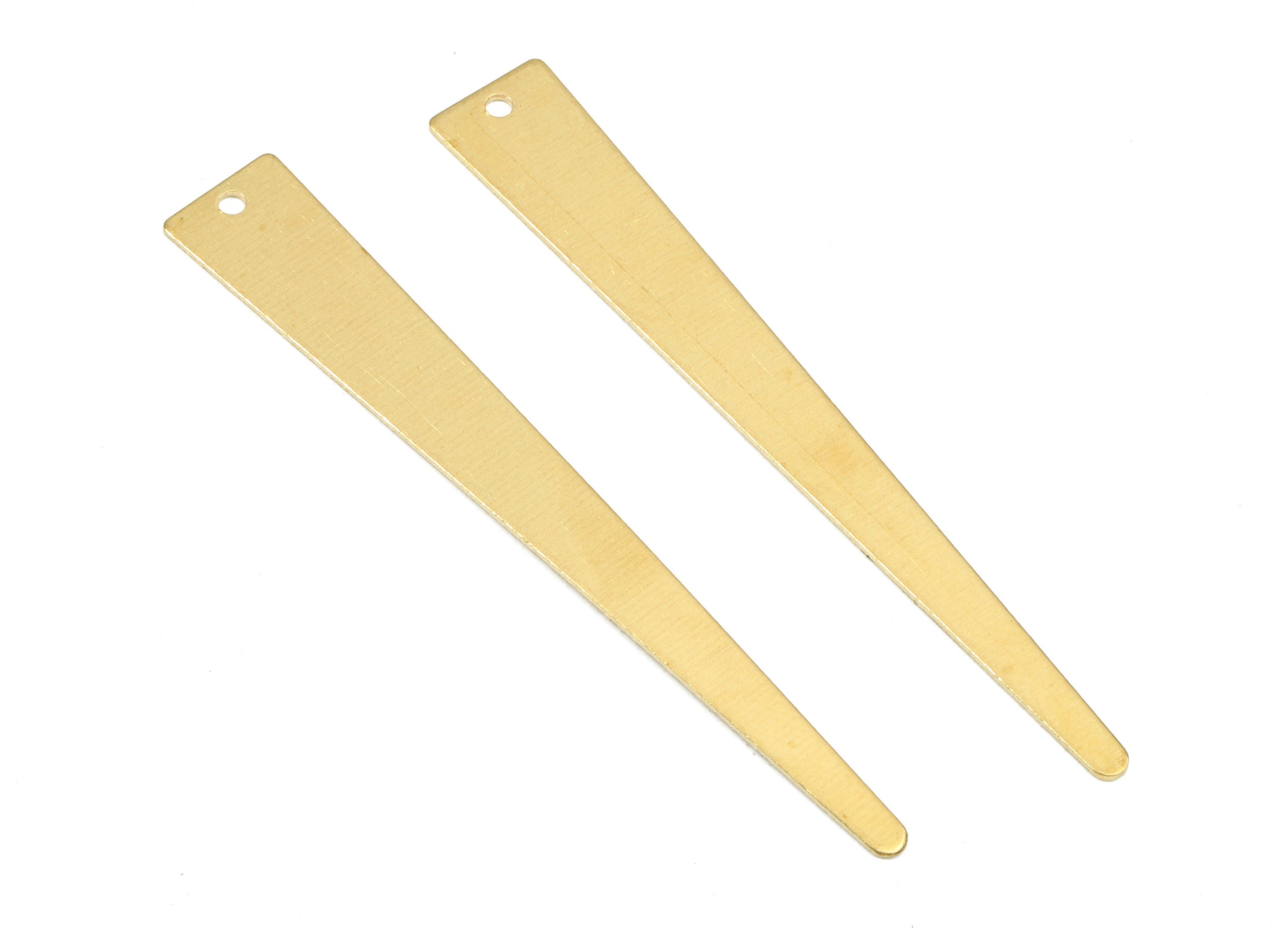 Personalized stamping blank - Brass Triangle Charms - Raw Brass Triangle Earrings and Pendant - 48.2x6.99x0.48mm - PP2461 - DOMEDBAZAAR