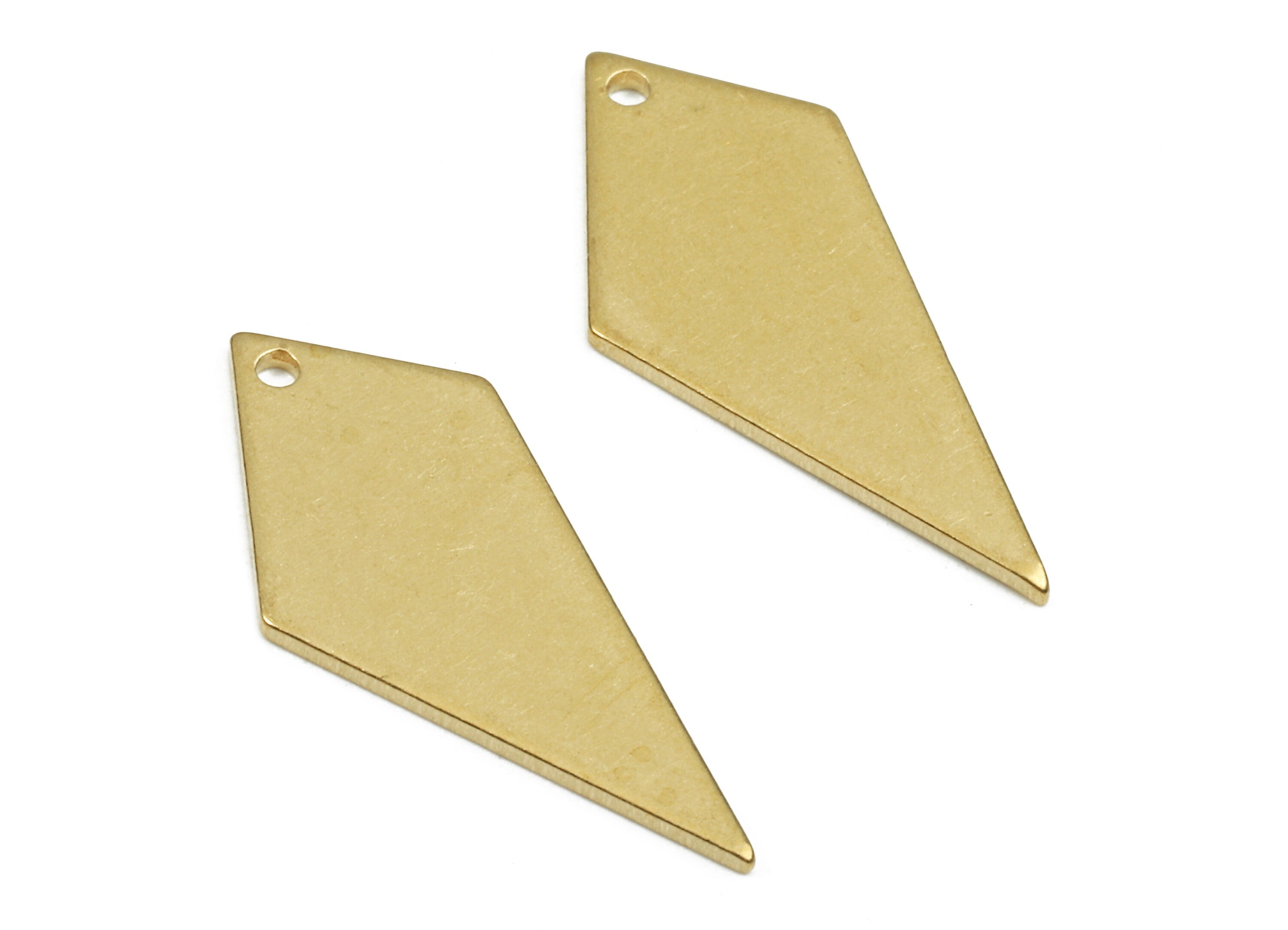 Personalized stamping blank - Brass Diamond Charms - Raw Brass Diamond Earrings and Pendant - 22.39x10.47x0.97mm - PP2660 - DOMEDBAZAAR