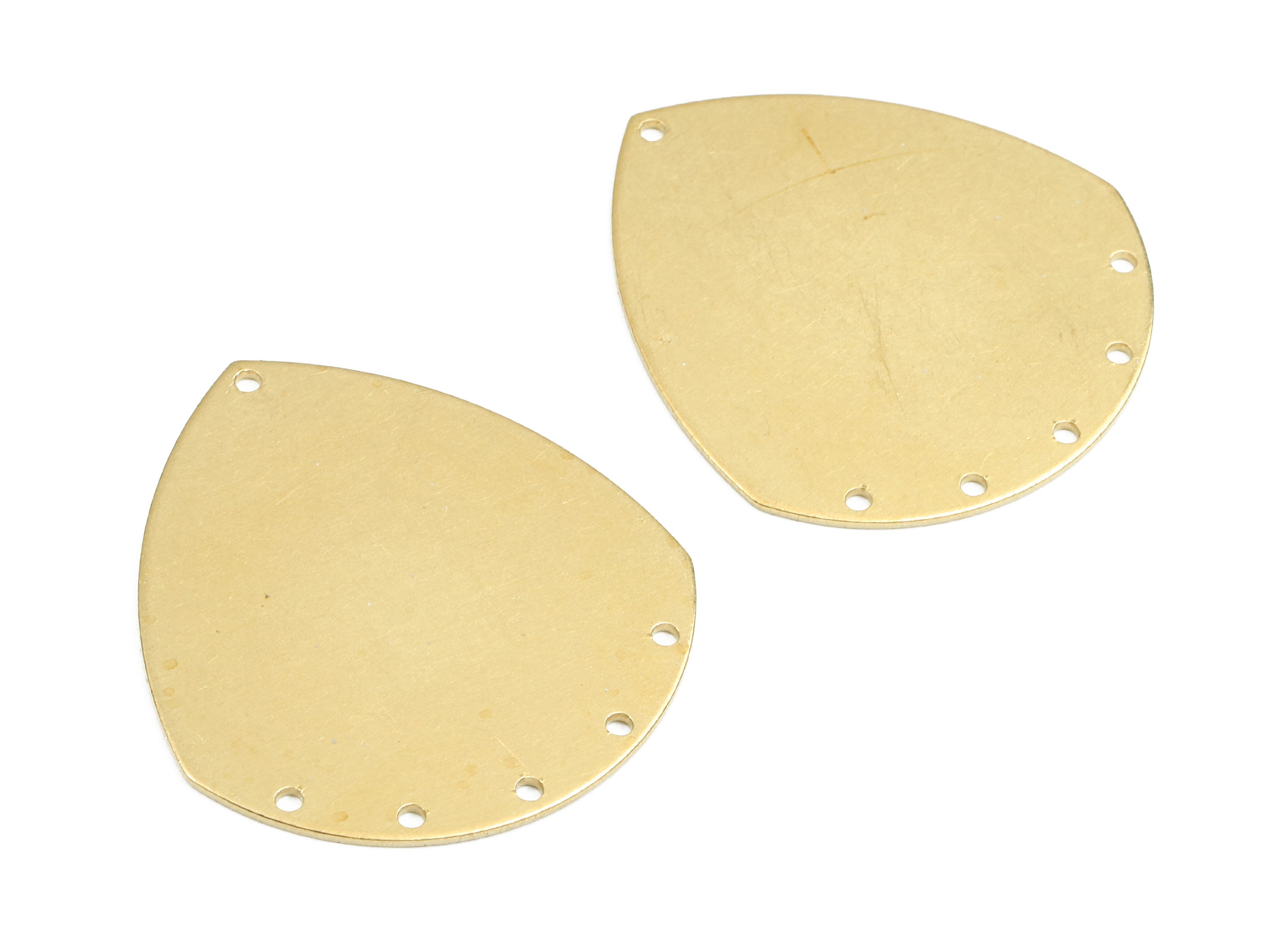 Personalized stamping blank - Brass Drop Connectors - Raw Brass Connector Pendant - Brass Drop Connector Findings- 35.63x32.73x1mm - PP2783 - DOMEDBAZAAR