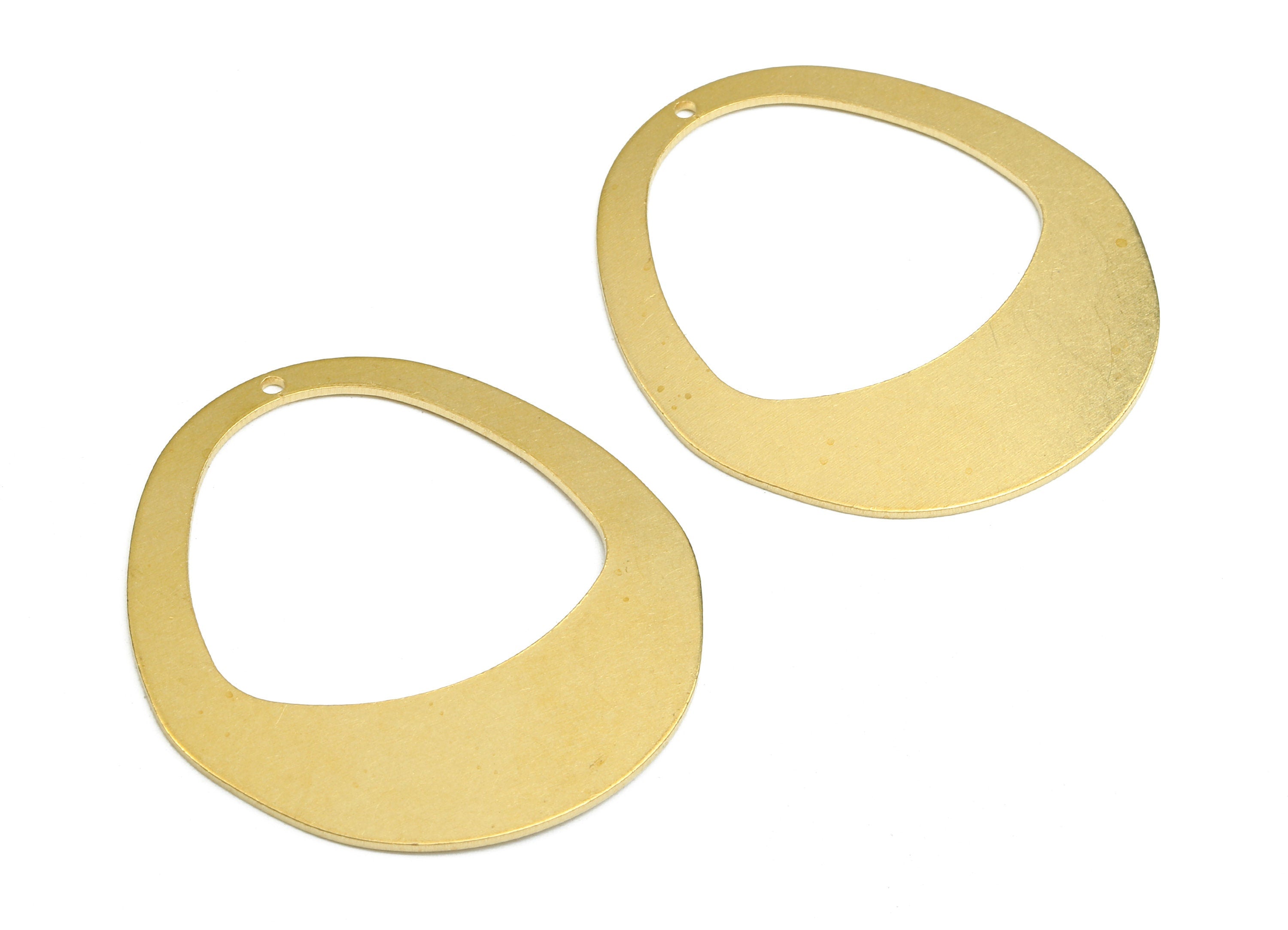 Personalized stamping blank - Brass Drop Charms - Raw Brass Drop Earrings and Pendant - Brass Drop Findings - 40.19x37.58x0.79mm - PP2494 - DOMEDBAZAAR