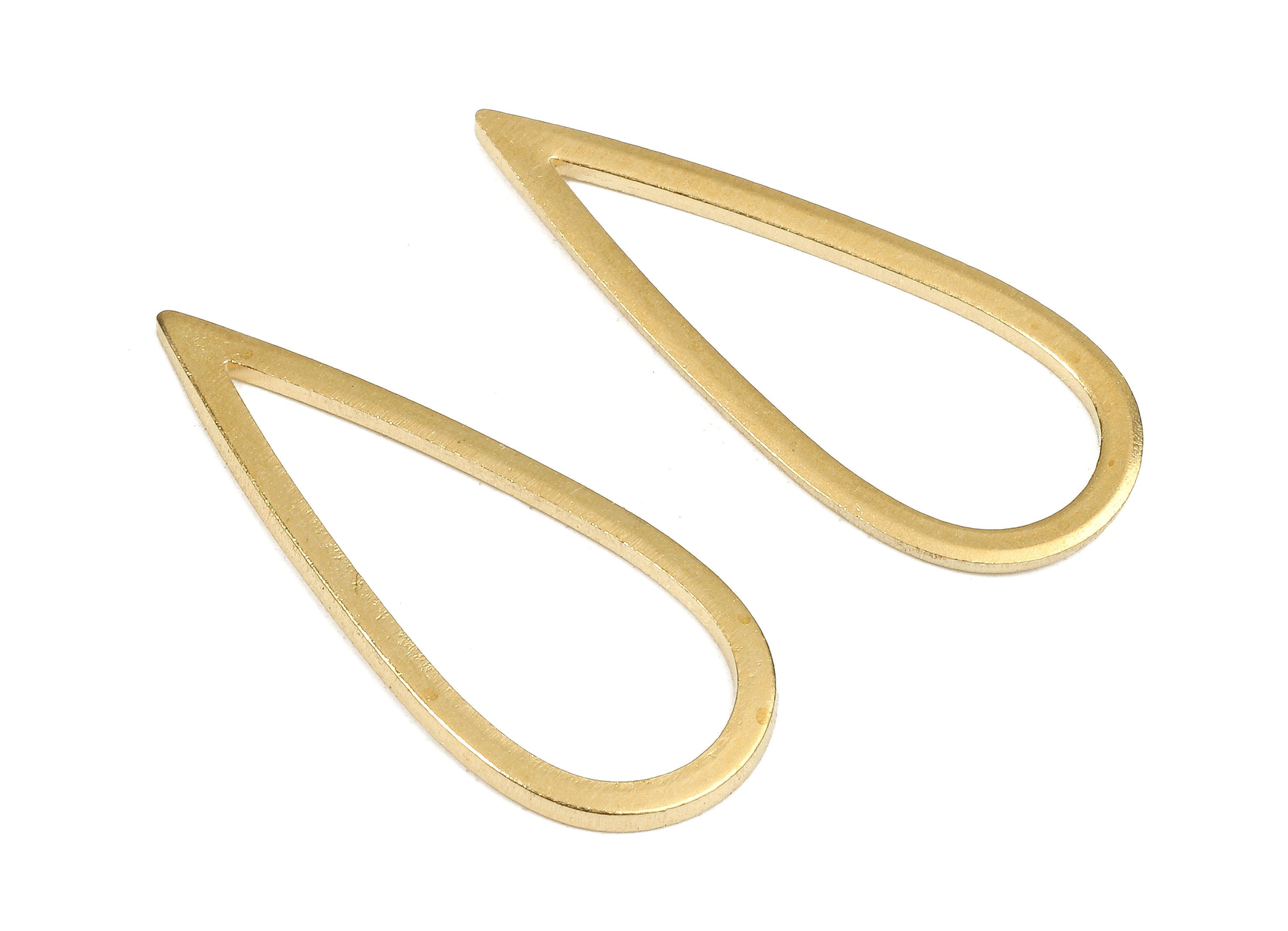 Brass Ring Charms - Raw Brass Ring Connector - Brass Connector Pendant - Earring Finding - Jewelry Supplies - 26.61x11.22x1.11mm - PP2705 - DOMEDBAZAAR