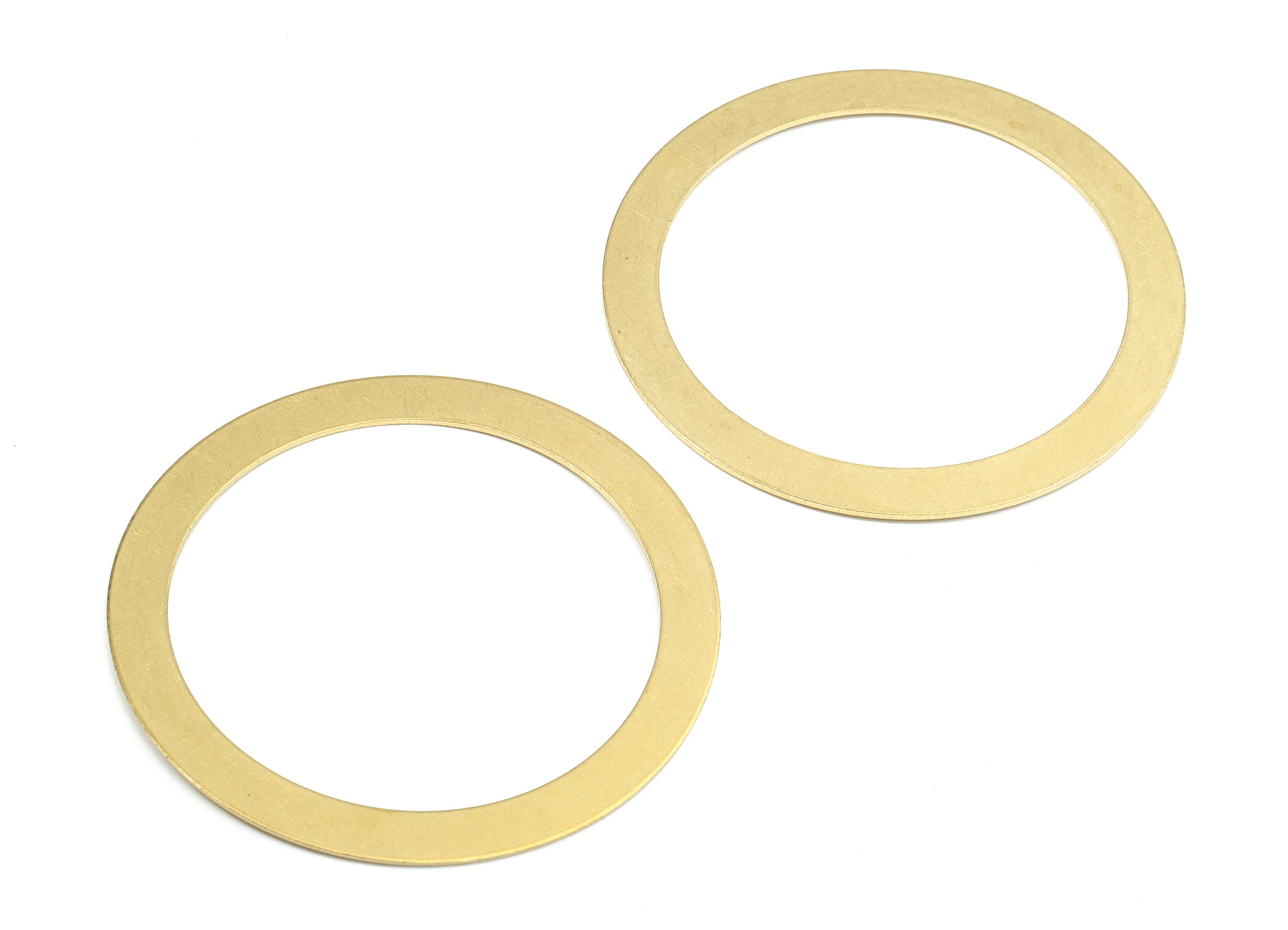 Brass Circle Ring Charms - Raw Brass Circle Earrings and Pendant - Brass Circle Connectors - Jewelry Supplies - 51.12x51.12x0.7mm - PP2405 - DOMEDBAZAAR