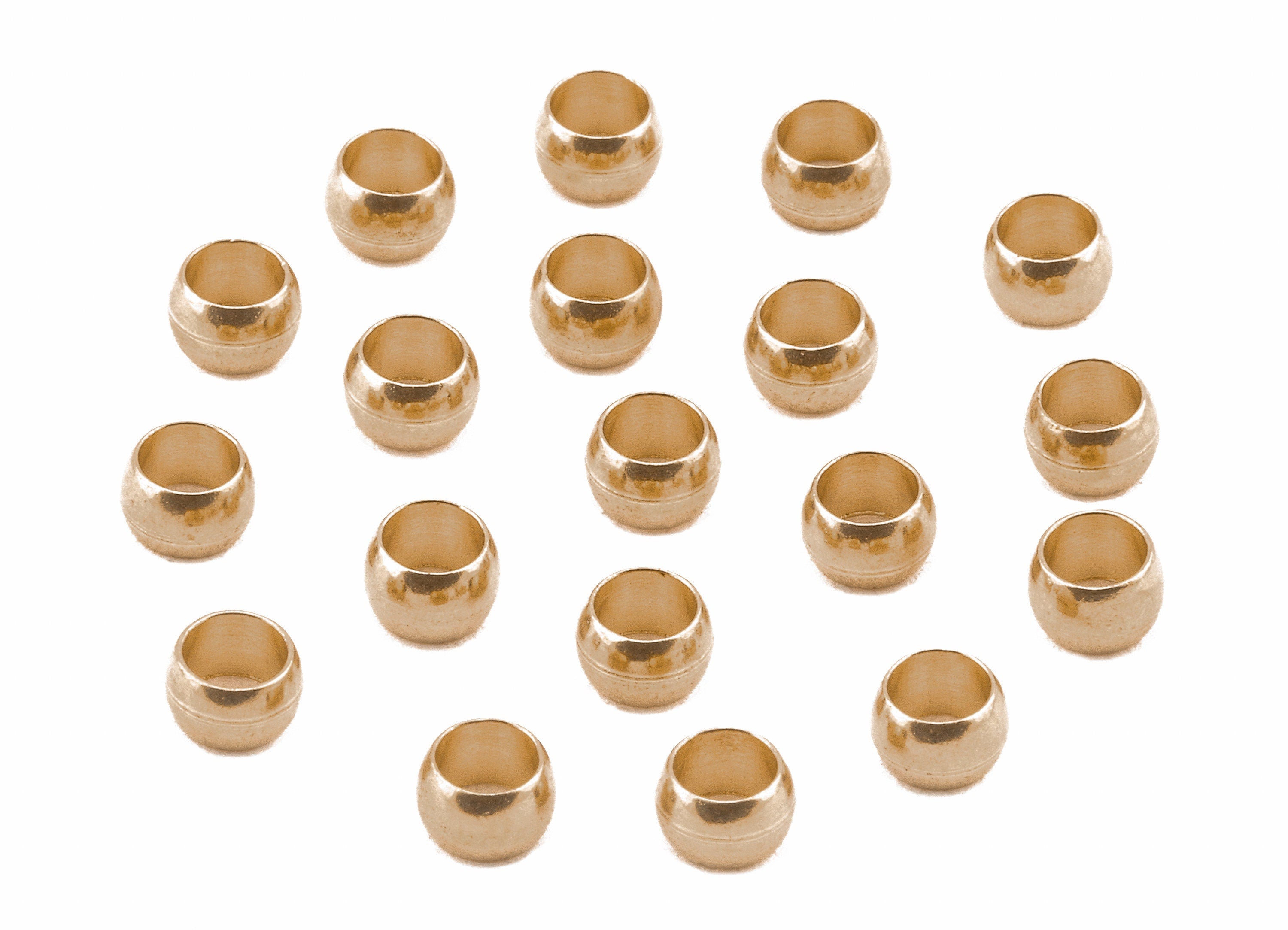 Brass Round Beads - Raw Brass Circle Beads - Earring Findings - Jewelry Supplies - 4.48x2.92x0.95mm - PP2247 - DOMEDBAZAAR