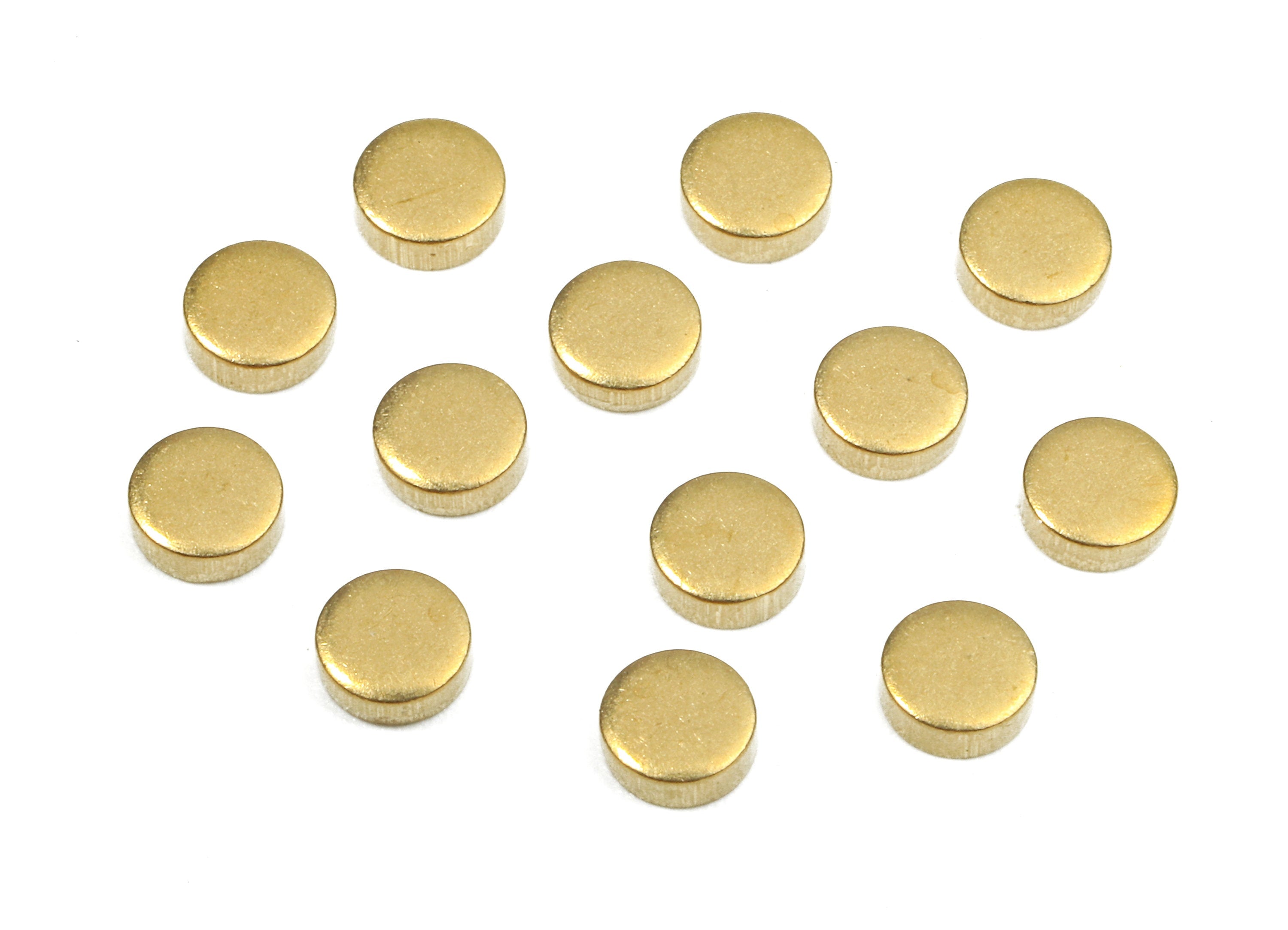Brass Round Blank - Raw Brass Round Blank - Brass Round Tag - Brass Stamping Tag - Brass Blank Findings - 4.13x4.13x1.88mm - PP2668 - DOMEDBAZAAR