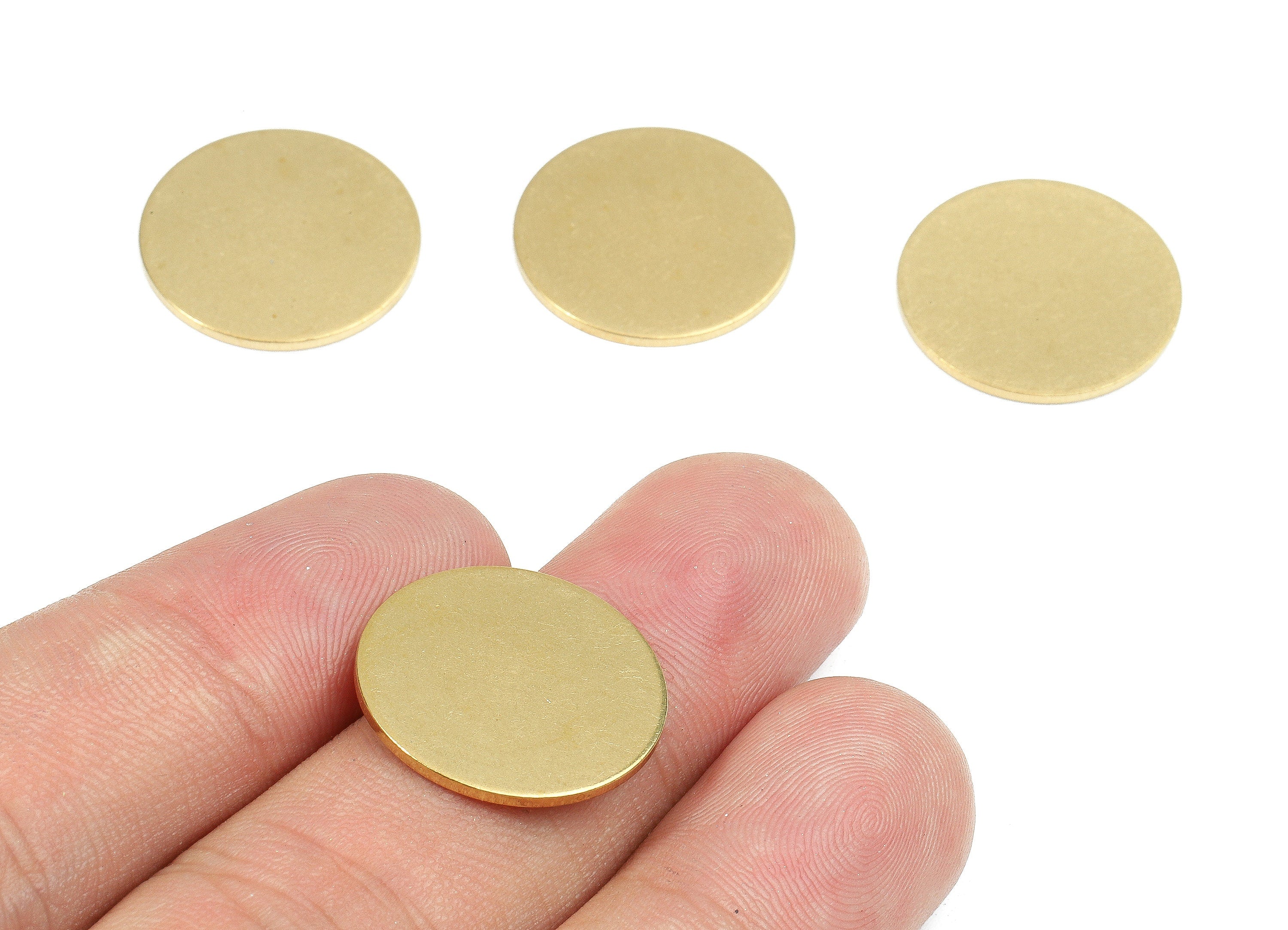 Brass Round Blank - Raw Brass Big Round Blank - Brass Round Tag - Brass Stamping Tag - Brass Blank Findings - 18.91x18.91x1.03mm - PP2506 - DOMEDBAZAAR