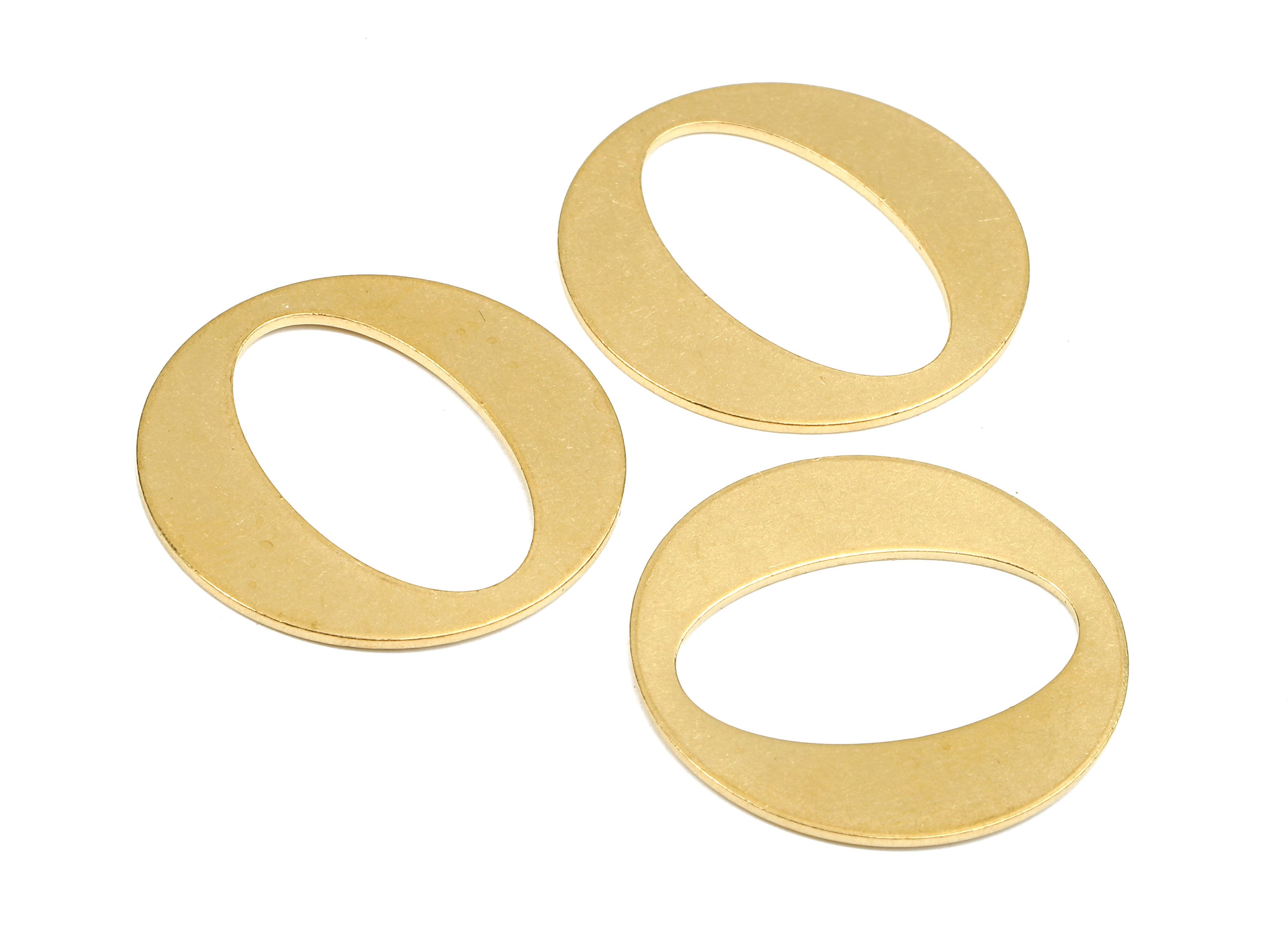 Brass Round Charms - Raw Brass Oval Pendant - Brass Number 0 Connectors - Brass Letter O Connectors - 25.12x25.12x0.91mm - PP2451 - DOMEDBAZAAR