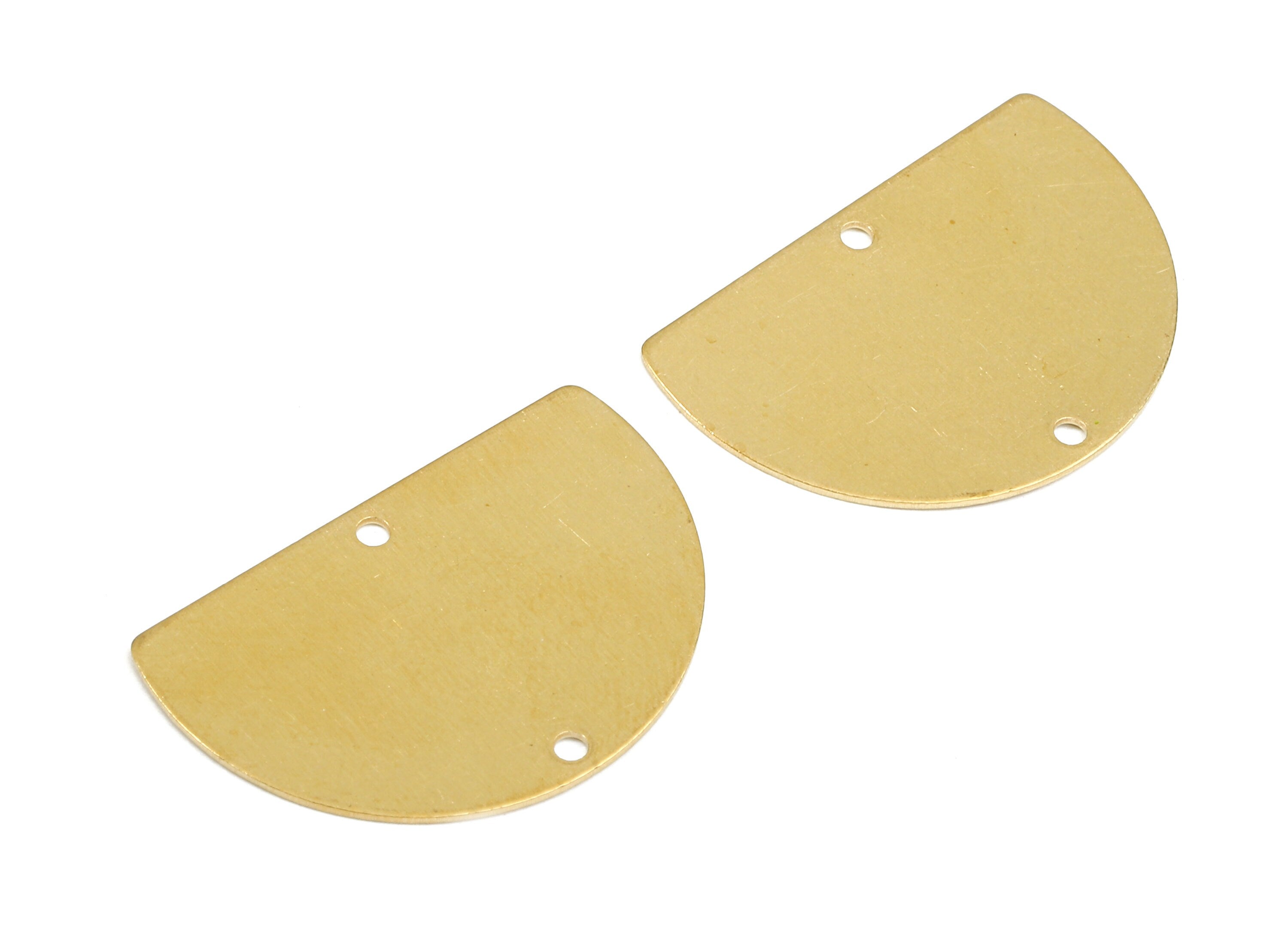 Personalized stamping blank - Brass D Connectors - Raw Brass D Pendant and Necklace - Brass Connector Charms - 26.48x17.57x0.55mm - PP2414 - DOMEDBAZAAR