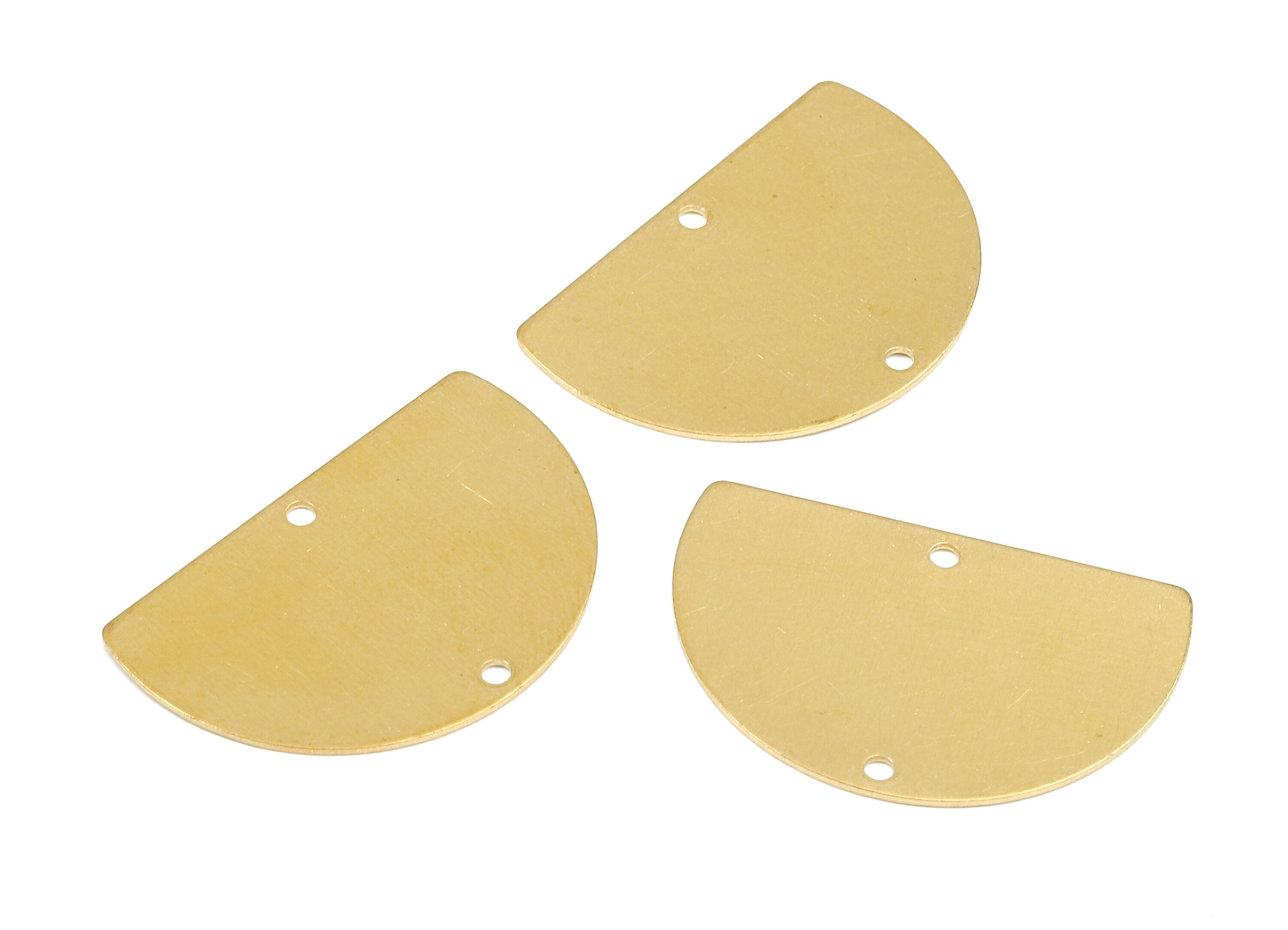 Personalized stamping blank - Brass D Connectors - Raw Brass D Pendant and Necklace - Brass Connector Charms - 26.48x17.57x0.55mm - PP2414 - DOMEDBAZAAR