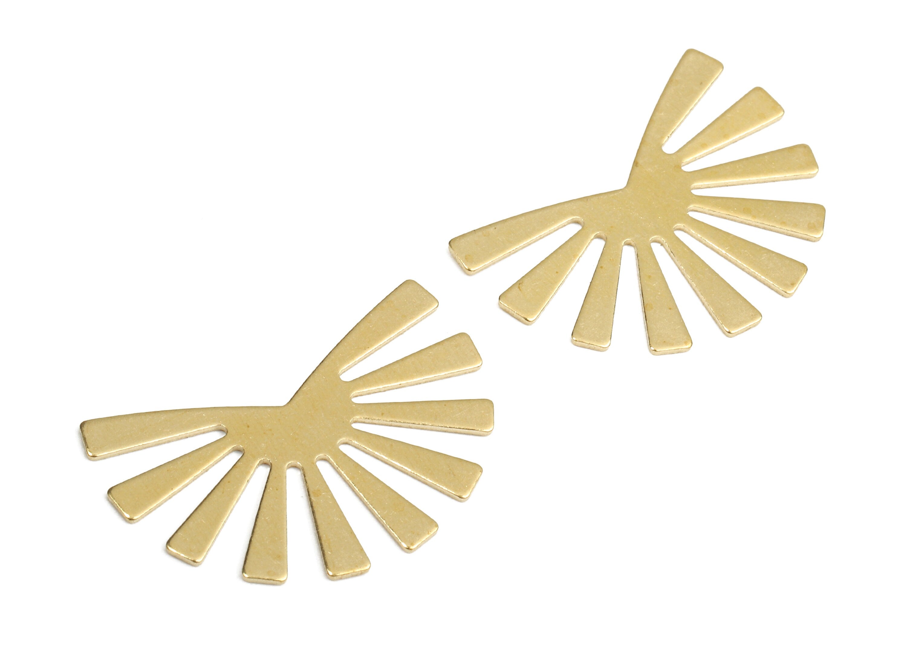 Brass Sun Blank - Raw Brass Sun Blank - Brass Stamping Tag - Brass Blank Findings - Jewellery Supplies - 24.78x13.36x0.57mm - PP2509 - DOMEDBAZAAR