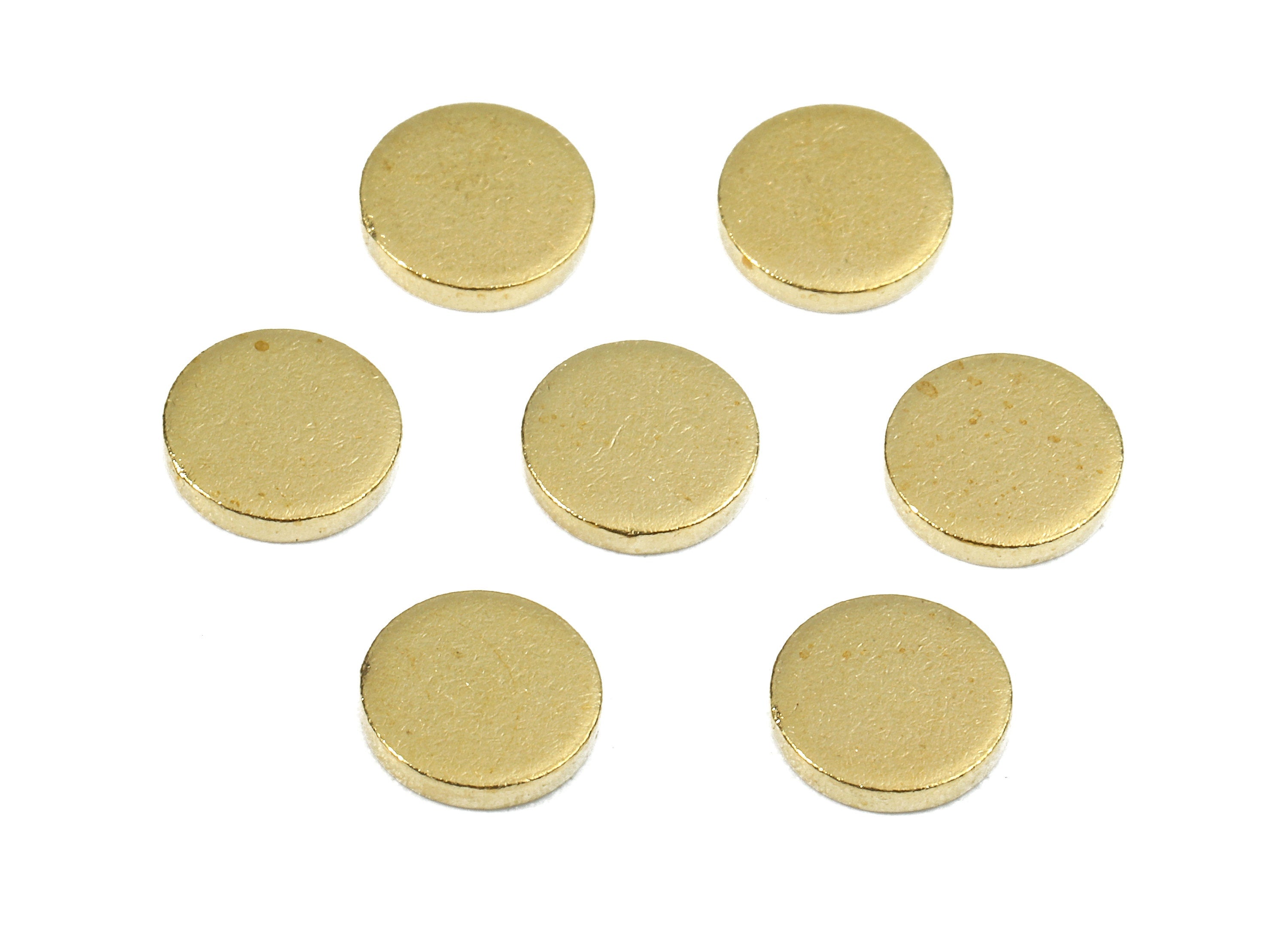 Brass Round Blank - Raw Brass Round Blank - Brass Round Tag - Brass Stamping Tag - Brass Blank Findings - 6.01x6.01x1.33mm - PP2684 - DOMEDBAZAAR