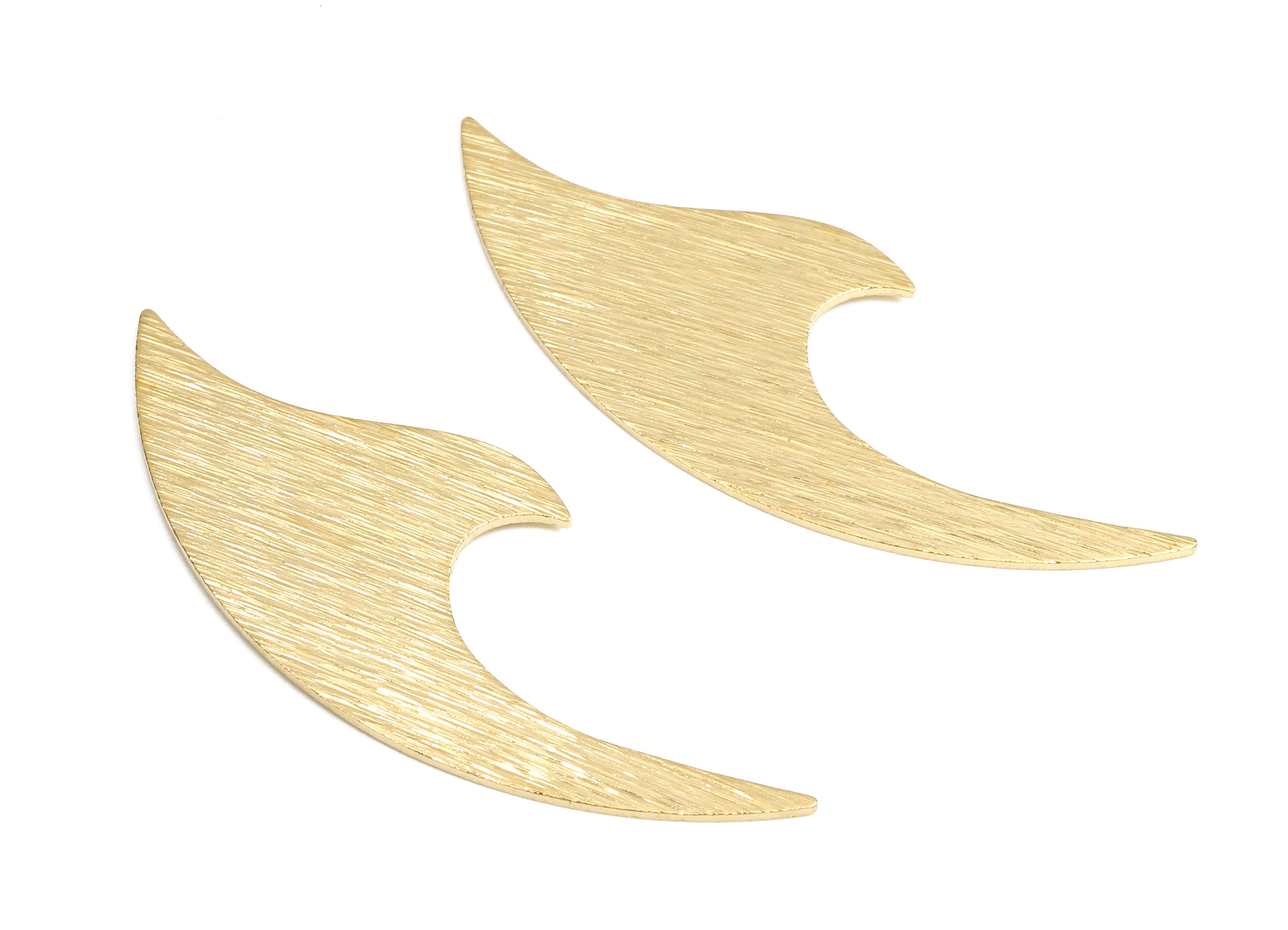 Brass Wave Blank - Raw Brass Texture Wave Blank - Brass Wave Tag - Brass Stamping Tag - Brass Blank Findings - 39x14.75x0.82mm - PP2514 - DOMEDBAZAAR