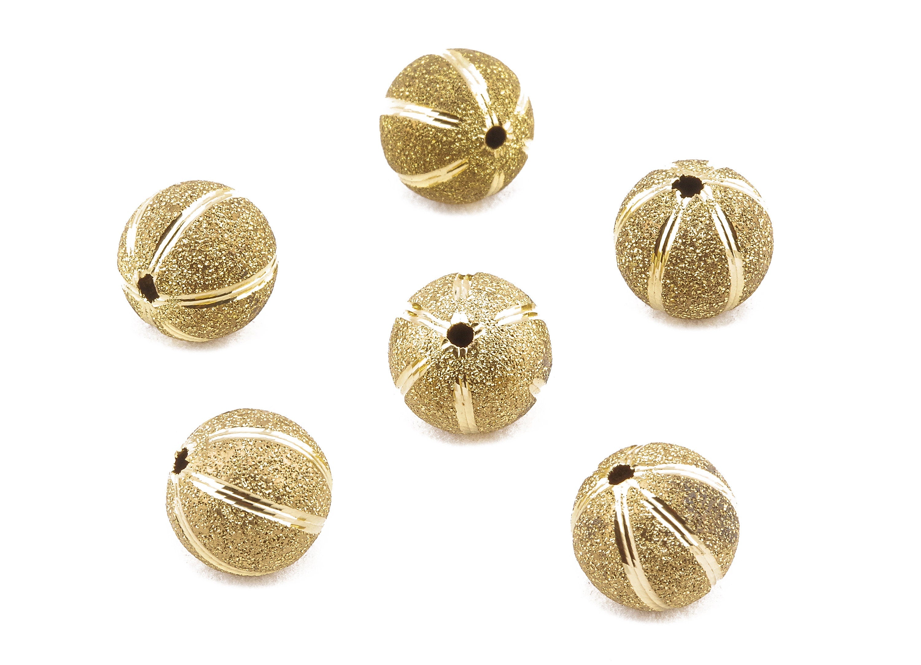 Brass Spacer Ball Beads - Raw Brass Spacer Ball Beads - Necklace Beads - Earring Findings - Jewelry Supplies - 12x11.92mm - PP2325 - DOMEDBAZAAR