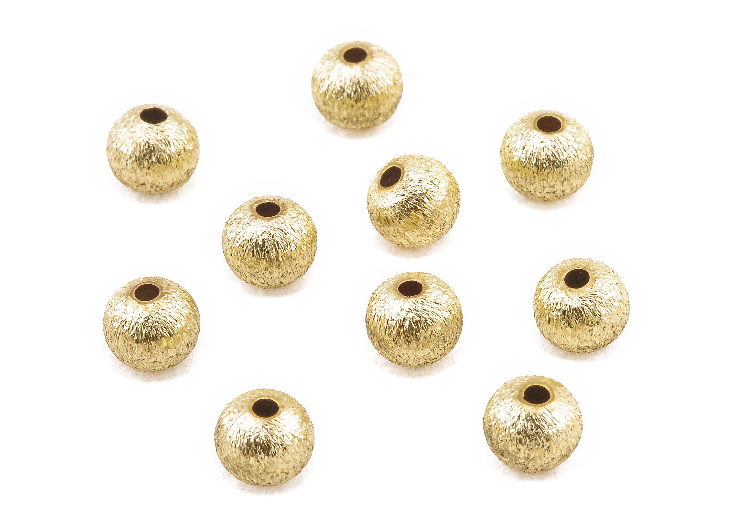 Brass Spacer Ball Beads - Raw Brass Spacer Ball Beads - Necklace Beads - Earring Findings - Jewelry Supplies - 6.22x5.51mm - PP2334 - DOMEDBAZAAR