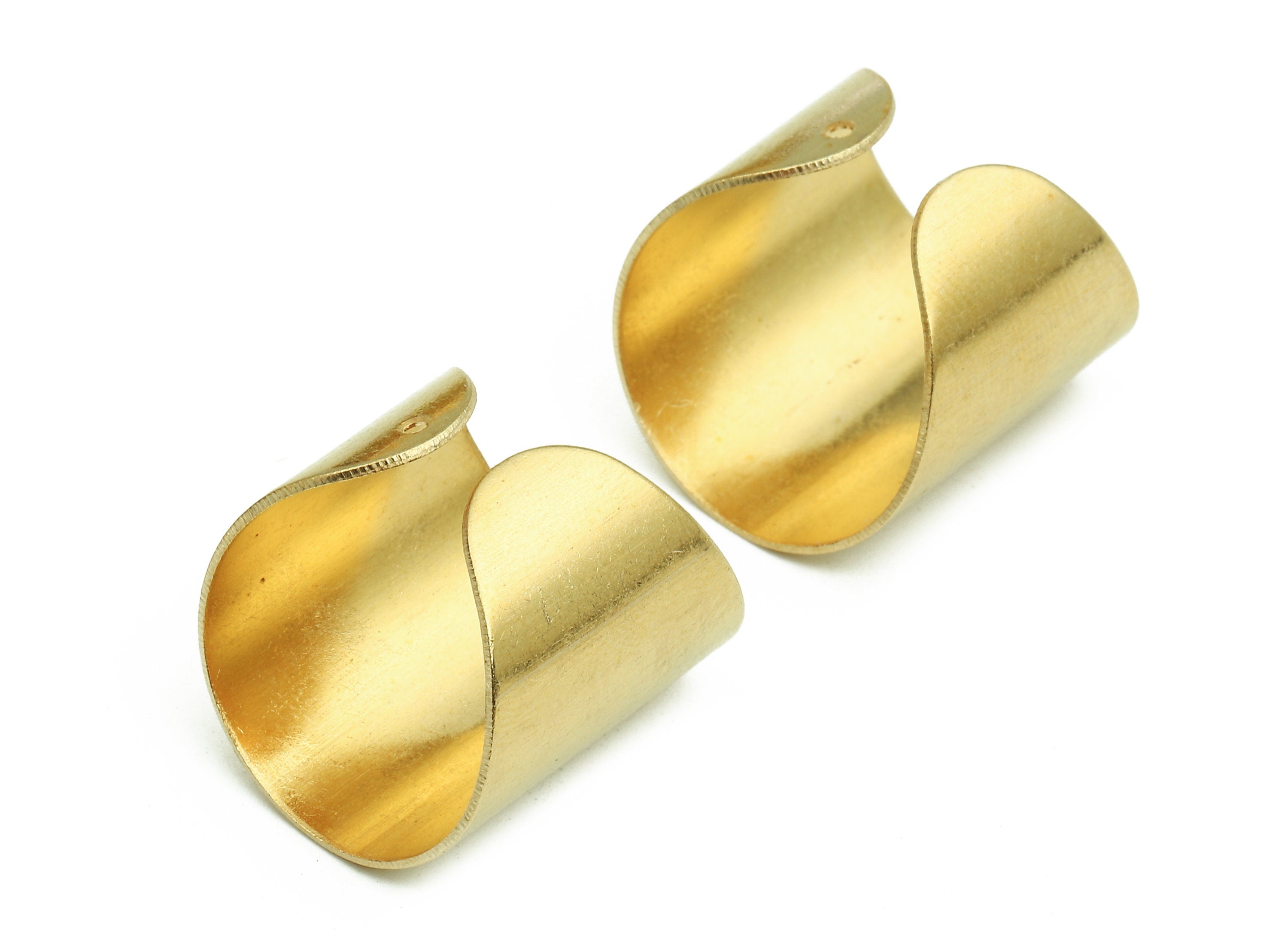 Brass Adjustable Ring Charms - Raw Brass Wide Ring - Tapered Ring Findings - Jewelry Supplies - 23.41x20.62x0.8mm - PP2698 - DOMEDBAZAAR